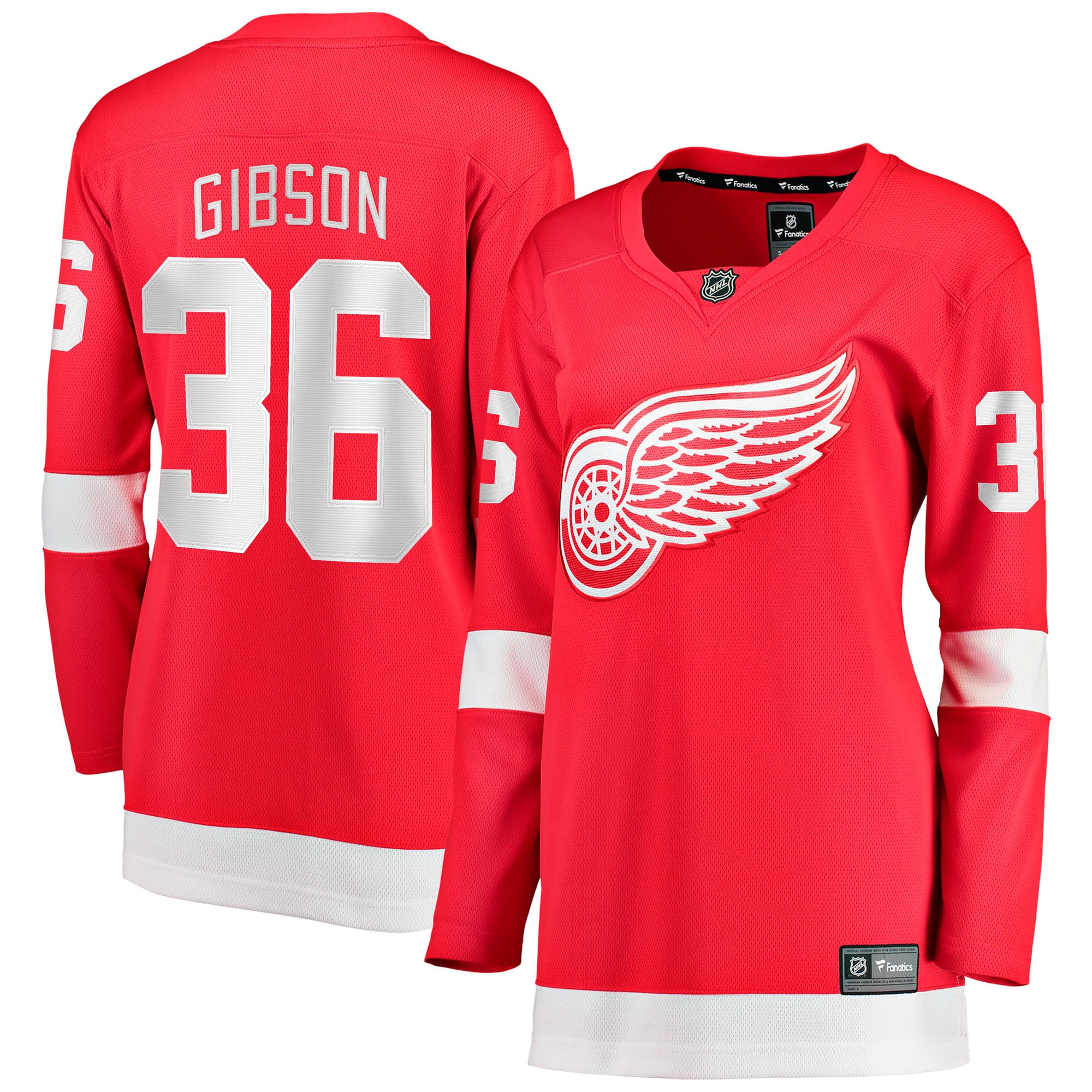 John Gibson Detroit Red Wings Fanatics Women's Home Breakaway Jersey - Red