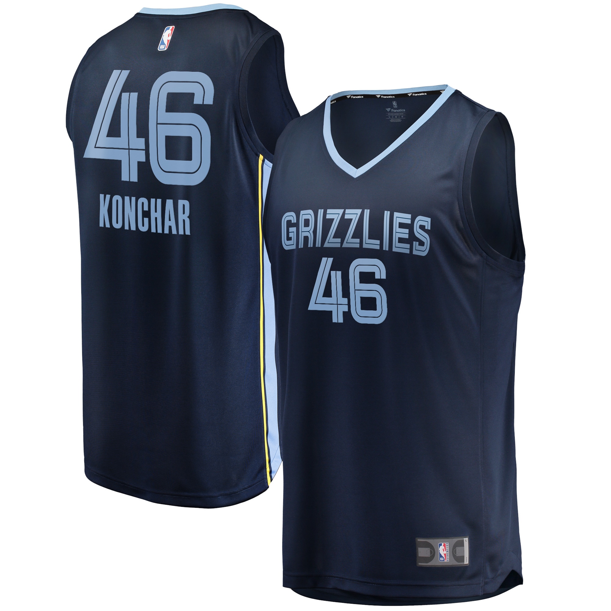 John Konchar Memphis Grizzlies Fanatics Fast Break Jersey - Icon Edition - Navy