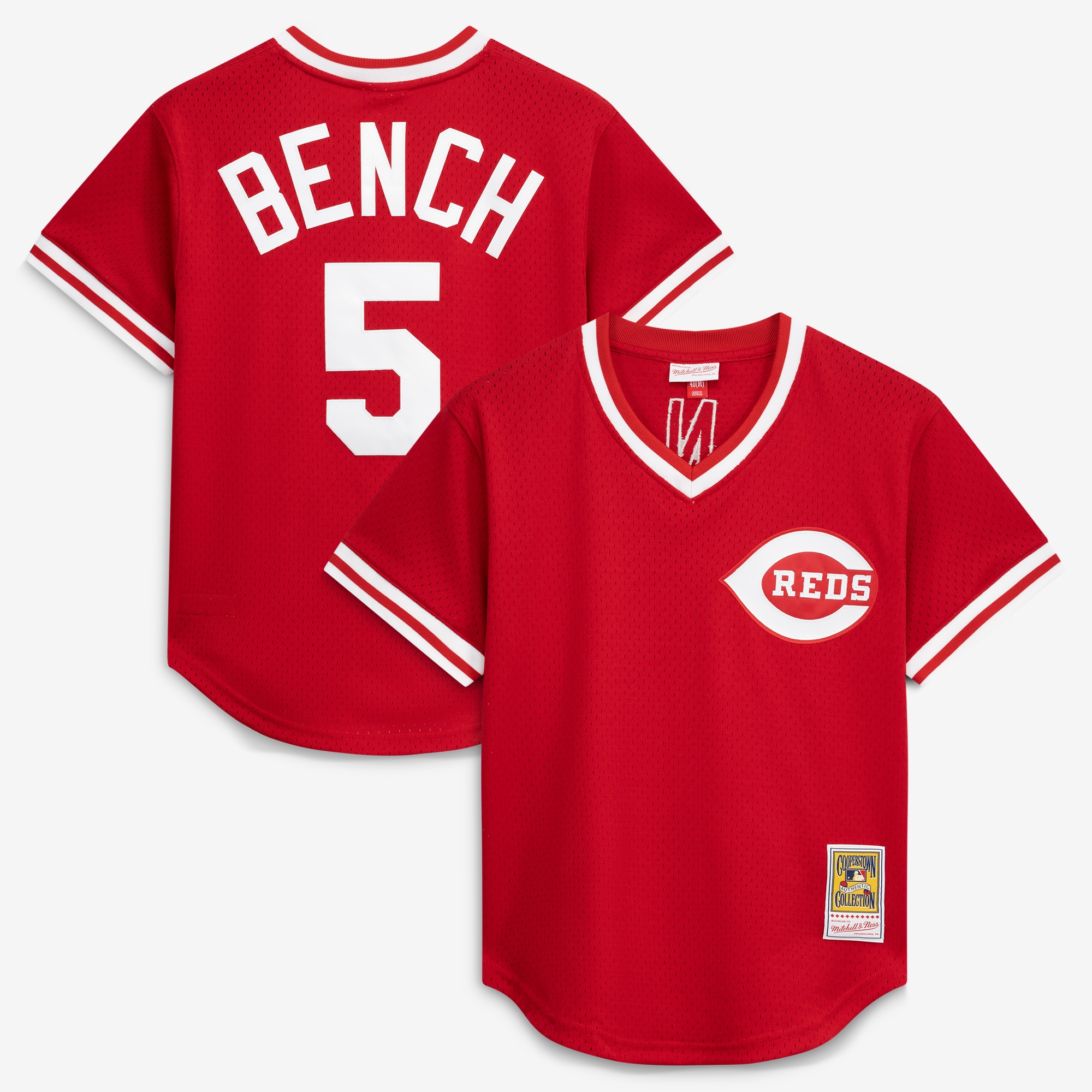 Johnny Bench Cincinnati Reds Batting Practice Jersey - Scarlet