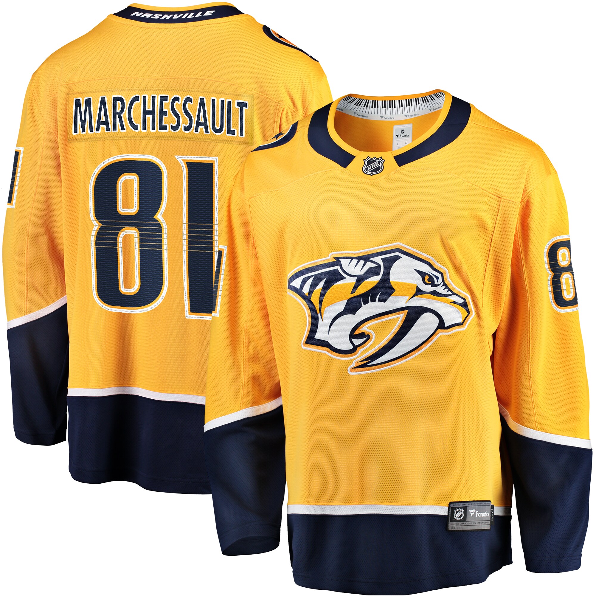 Jonathan Marchessault Nashville Predators Fanatics Breakaway Jersey - Gold
