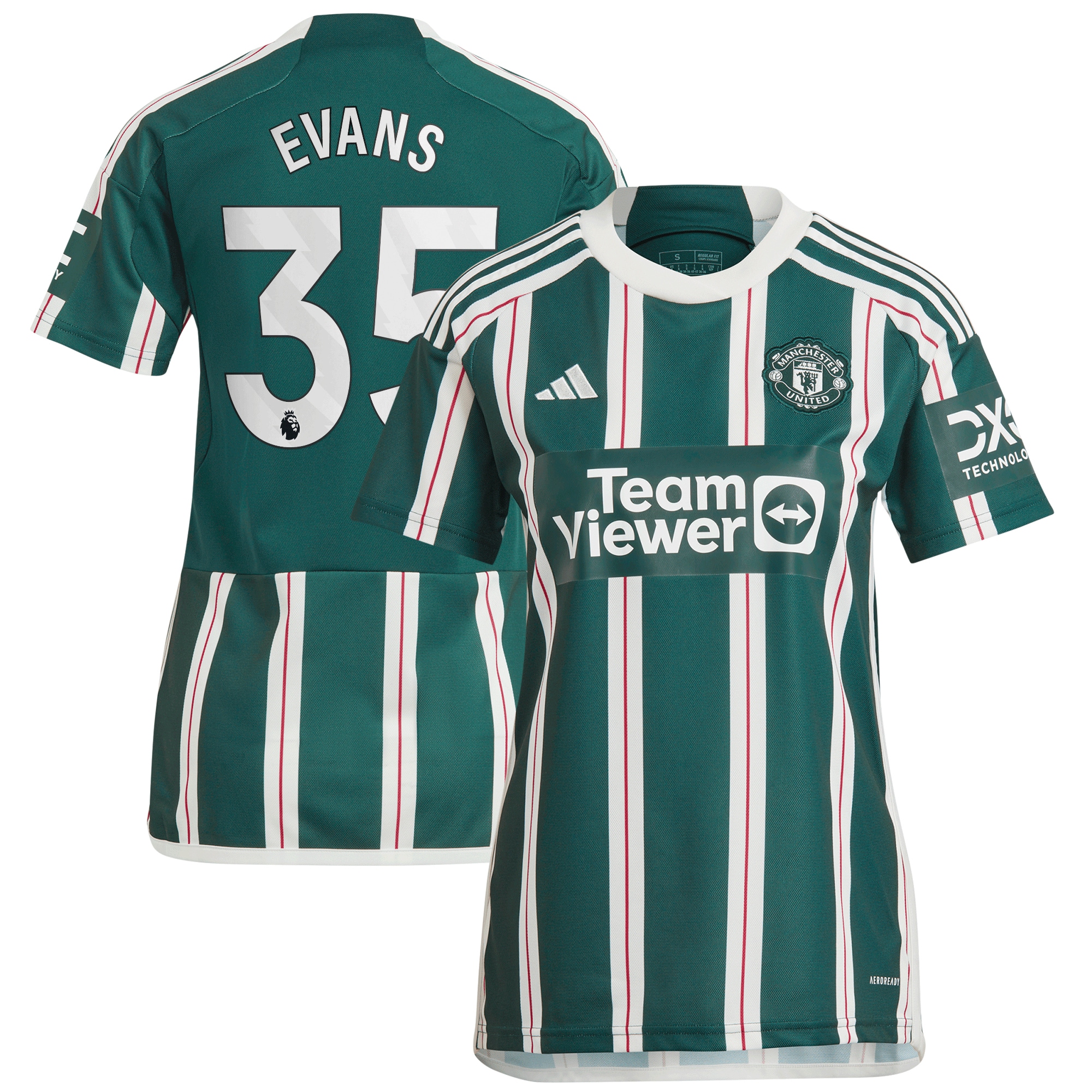 Jonny Evans Manchester United Women's 2023/24 Away Player Jersey – Green