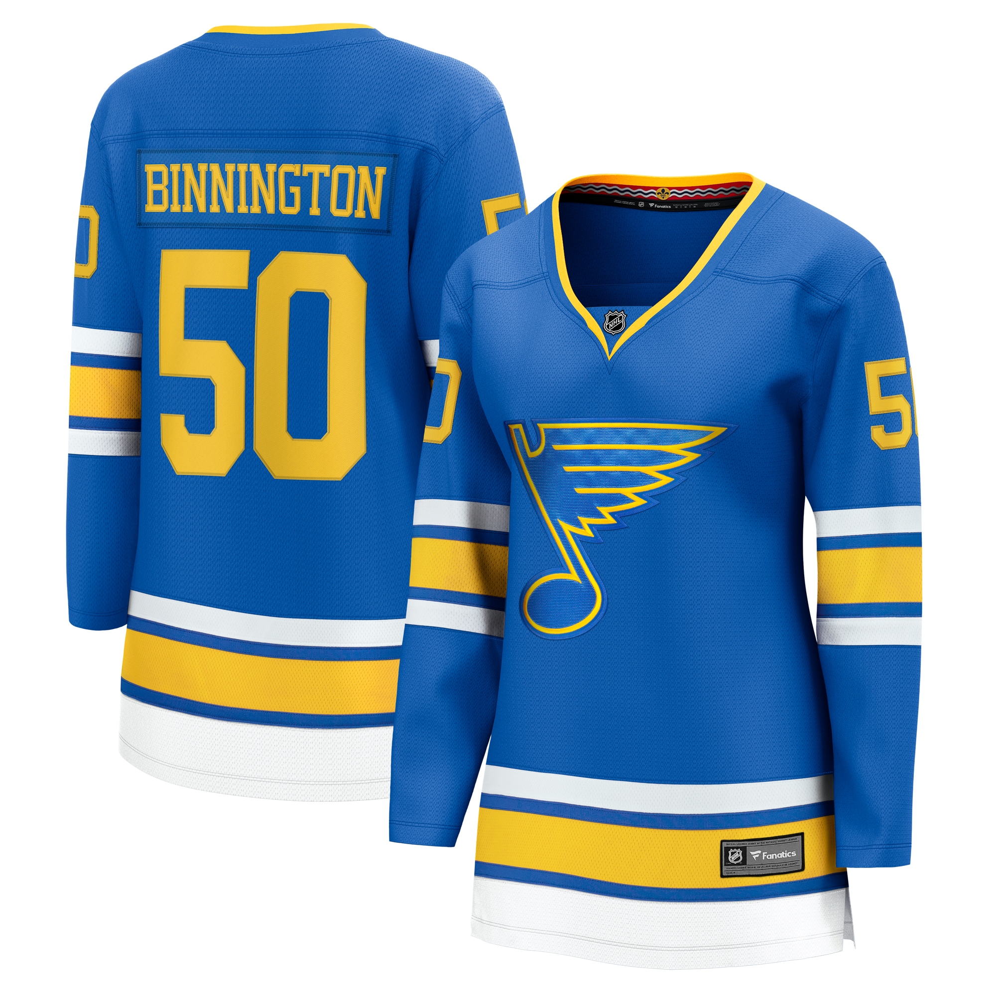 Jordan Binnington St. Louis Blues Fanatics Women's Home Breakaway Player Jersey - Blue