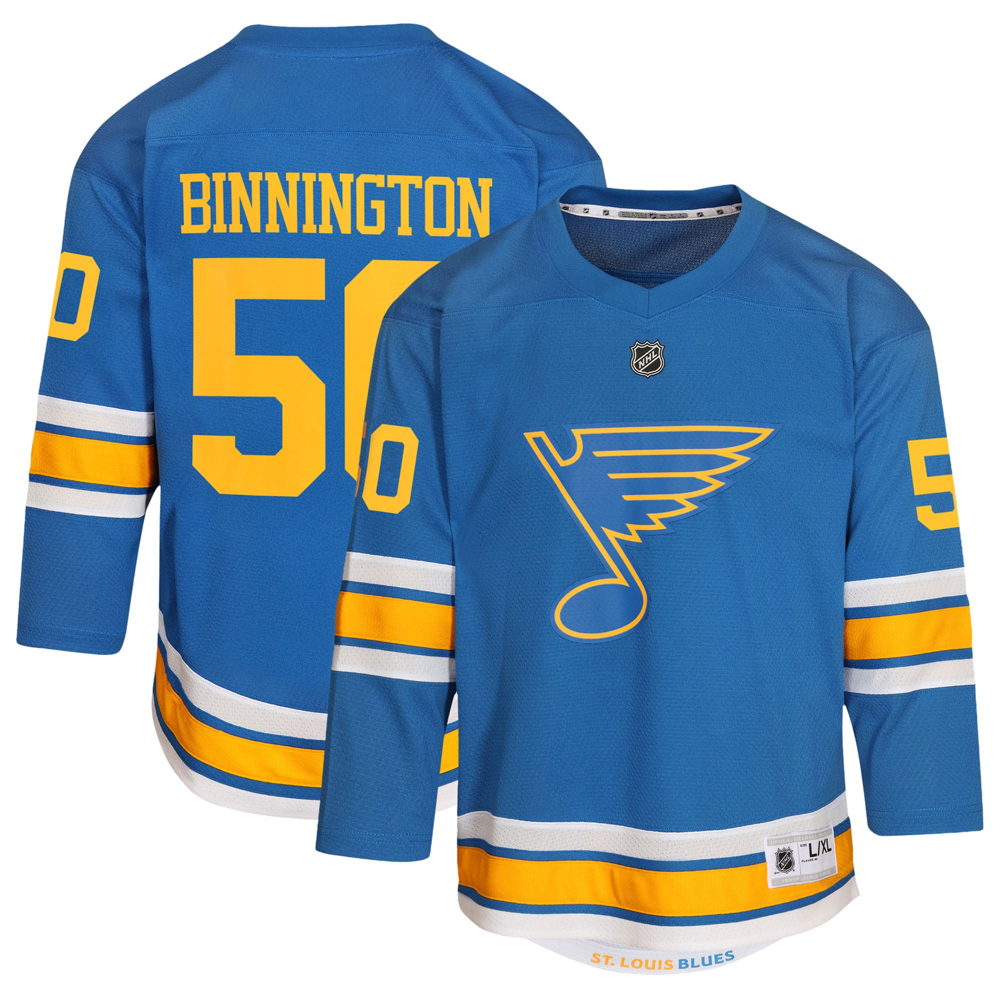 Jordan Binnington St. Louis Blues Outerstuff Youth Home Player Jersey