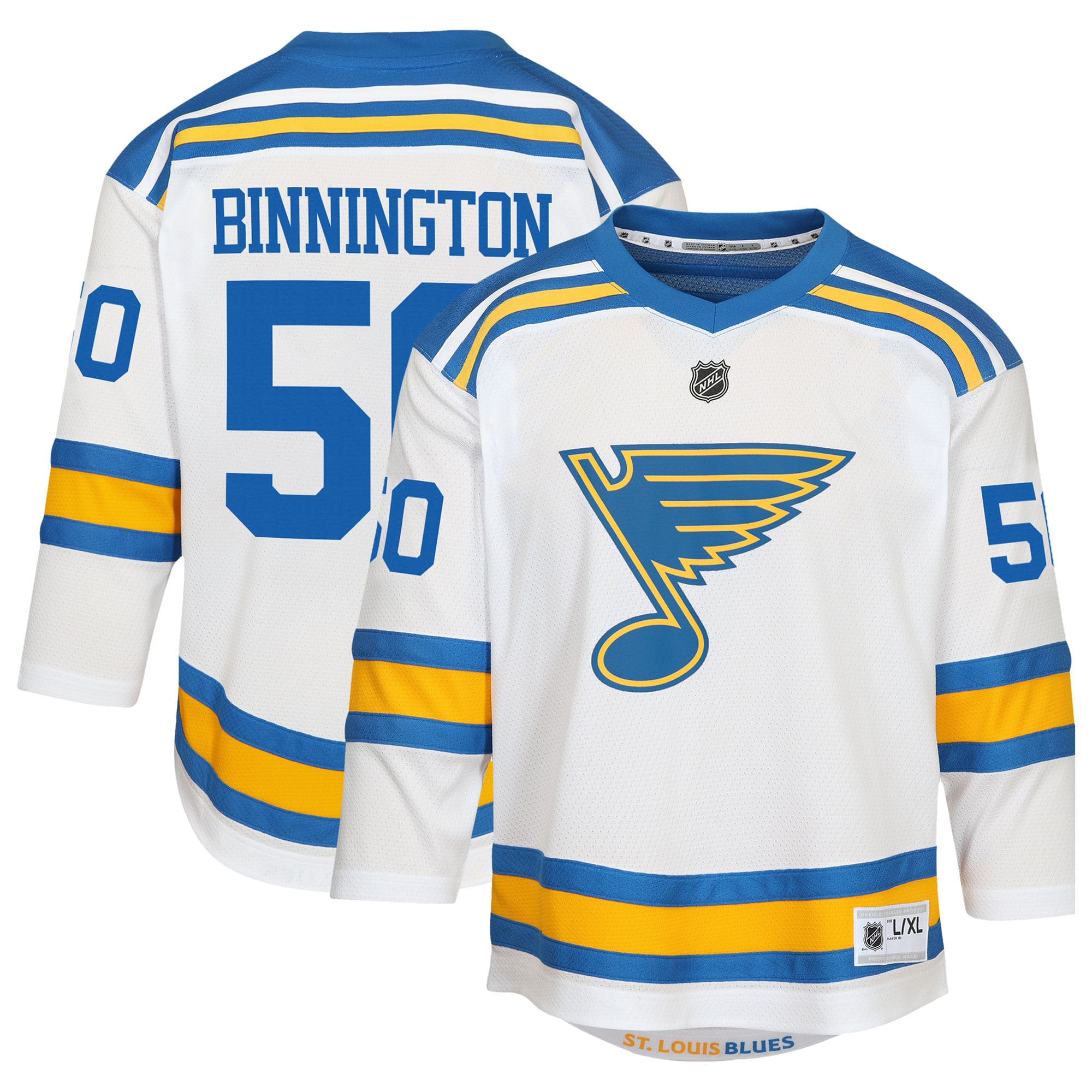 Jordan Binnington St. Louis Blues Youth Away Player Jersey