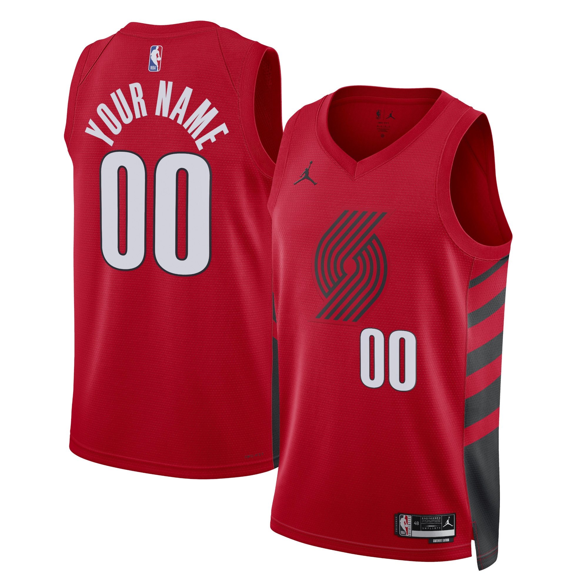 Jordan Blazers Red Custom Jersey - Statement Edition