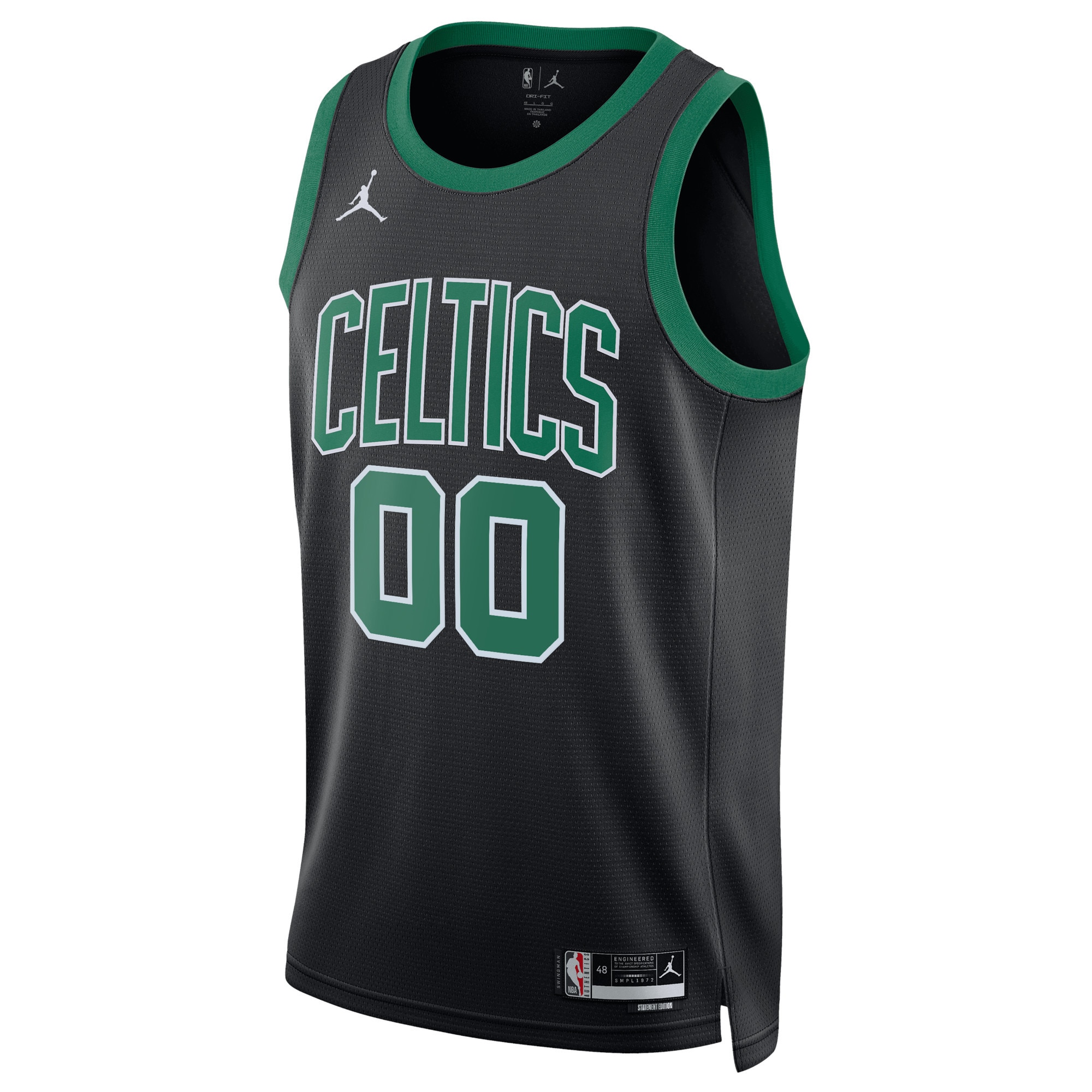 Alternative view of Jordan Celtics Black Statement Jersey - Custom Name & Number