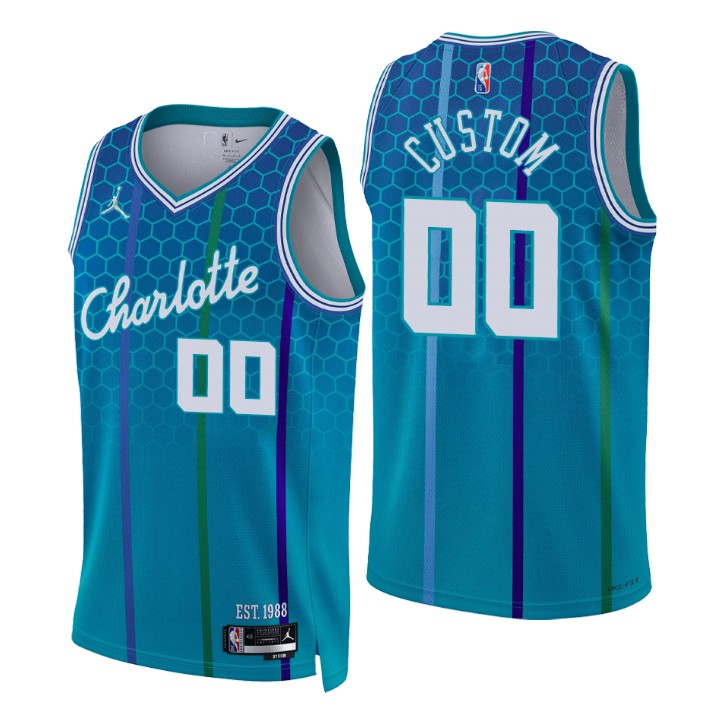 Jordan Charlotte Hornets Teal Custom Jersey - Statement Edition