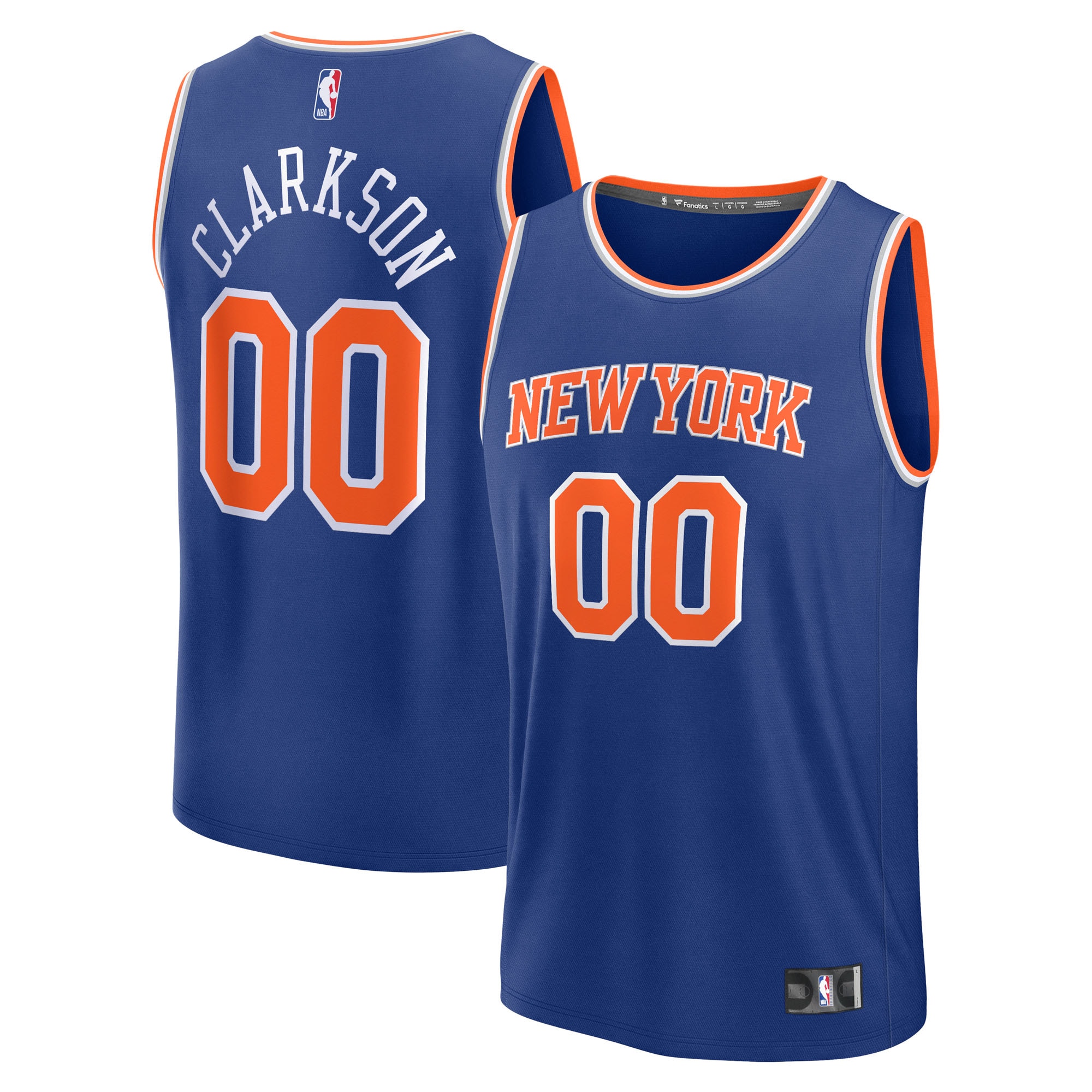 Jordan Clarkson New York Knicks Fanatics Youth Fast Break Player Jersey - Icon Edition - Blue