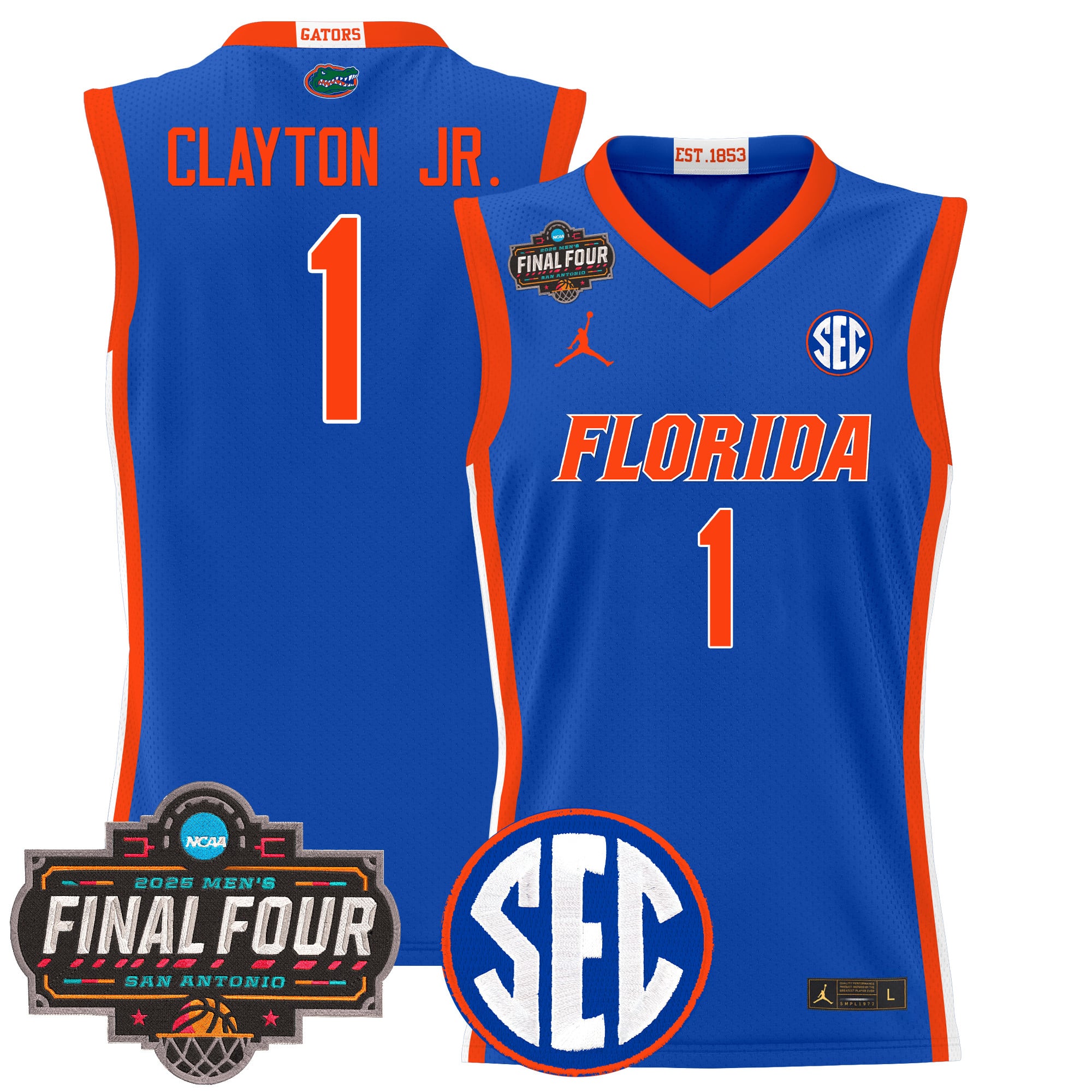 Jordan Clayton Jr. Gators Jersey - Blue Final Four Edition