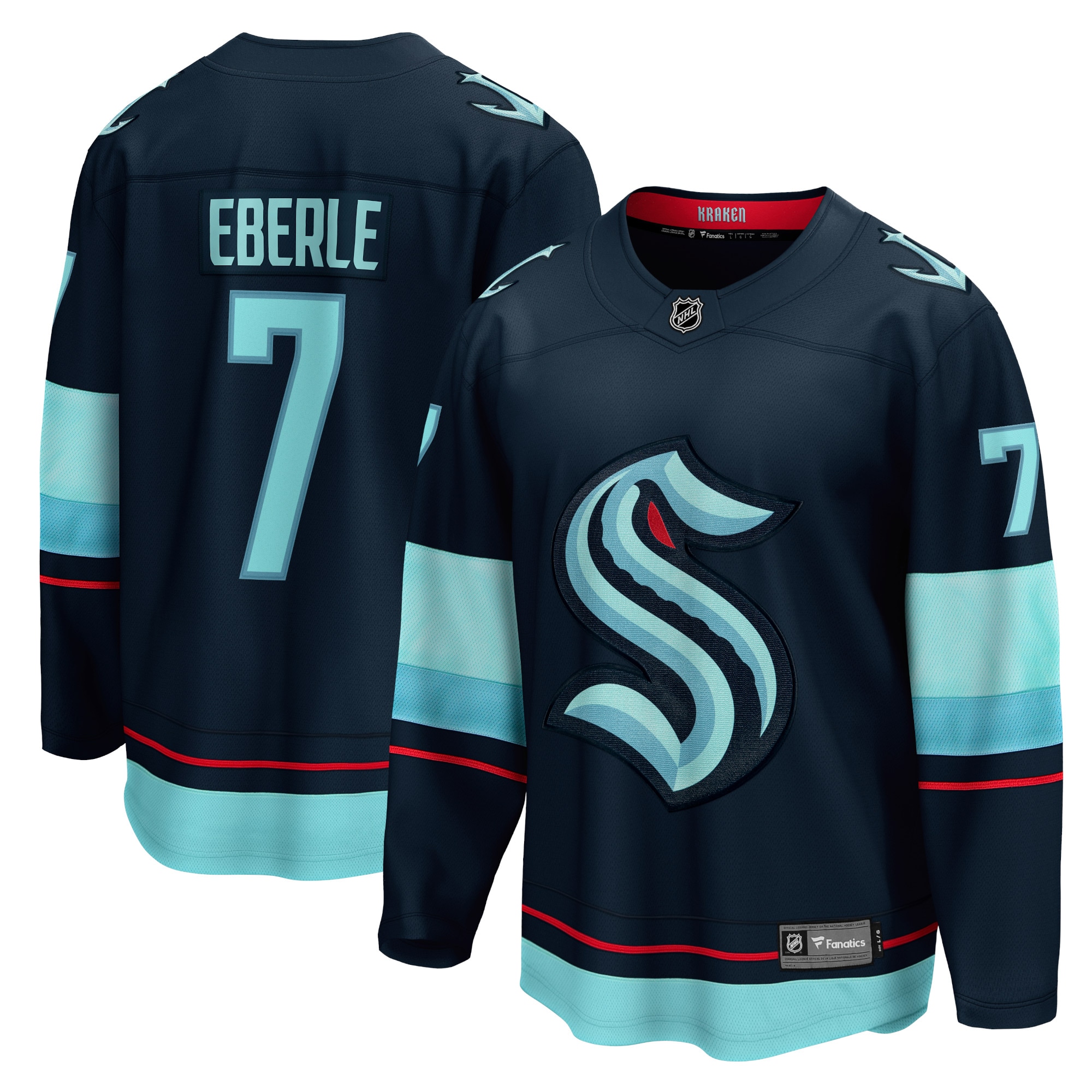 Jordan Eberle Seattle Kraken Fanatics Home Breakaway Player Jersey - Navy