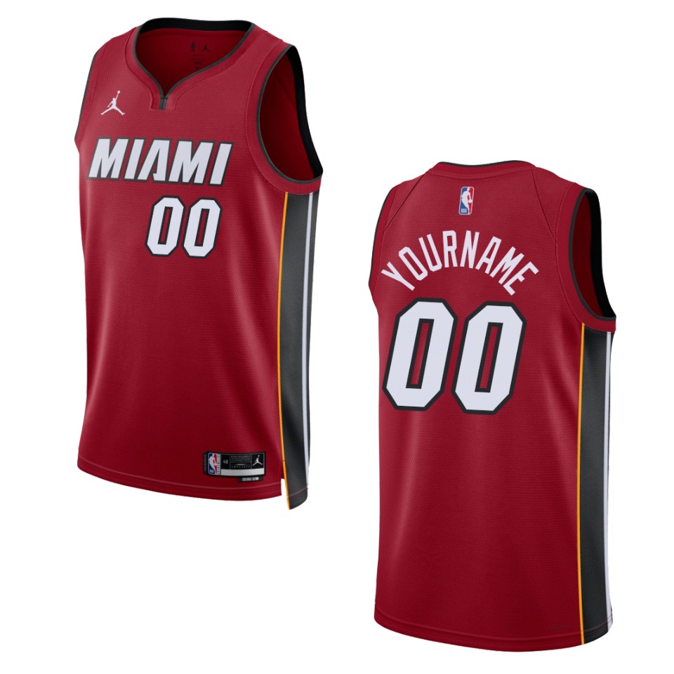jordan Heat Maroon Custom Jersey - Jordan Miami Heat Maroon Custom