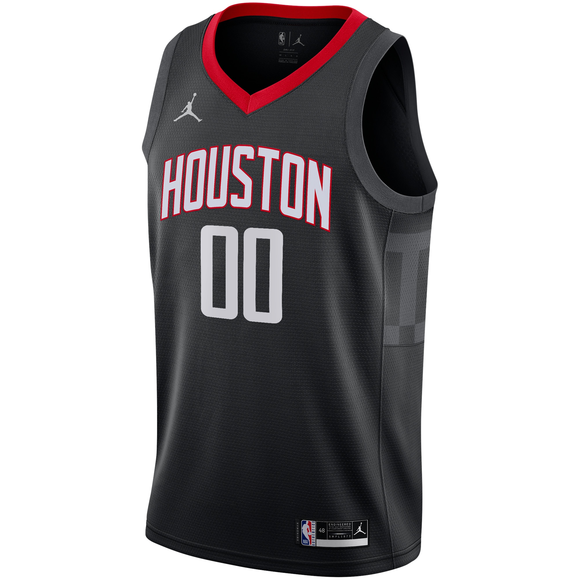 Alternative view of Jordan Houston Rockets Gray Jersey - Custom Edition