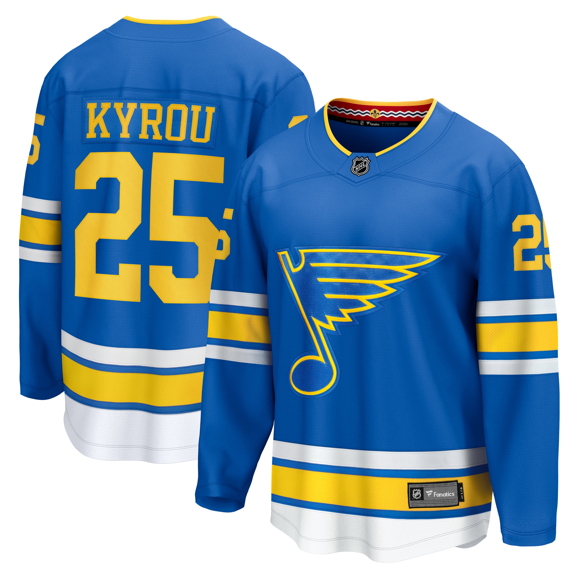 Jordan Kyrou St. Louis Blues Fanatics Home Breakaway Player Jersey - Blue