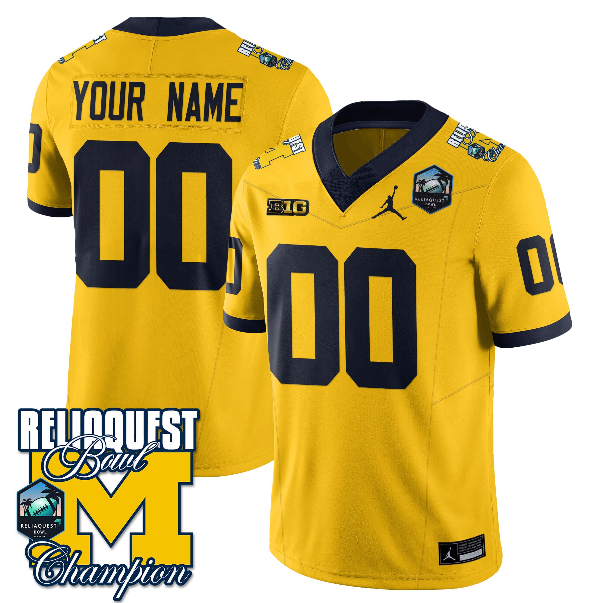 Jordan Michigan Yellow Jersey - Jordan Michigan Wolverines Yellow