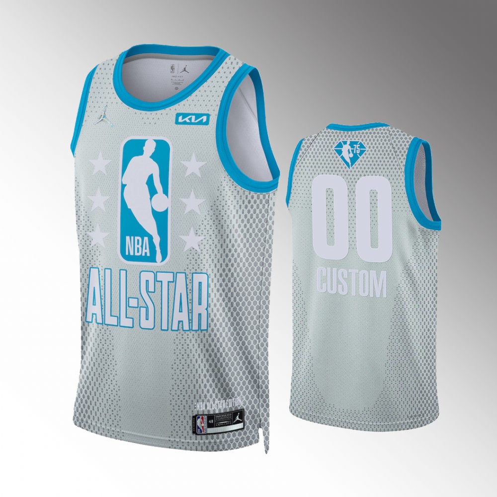 Jordan NBA All-Star 2022 Custom Jersey - Light Blue