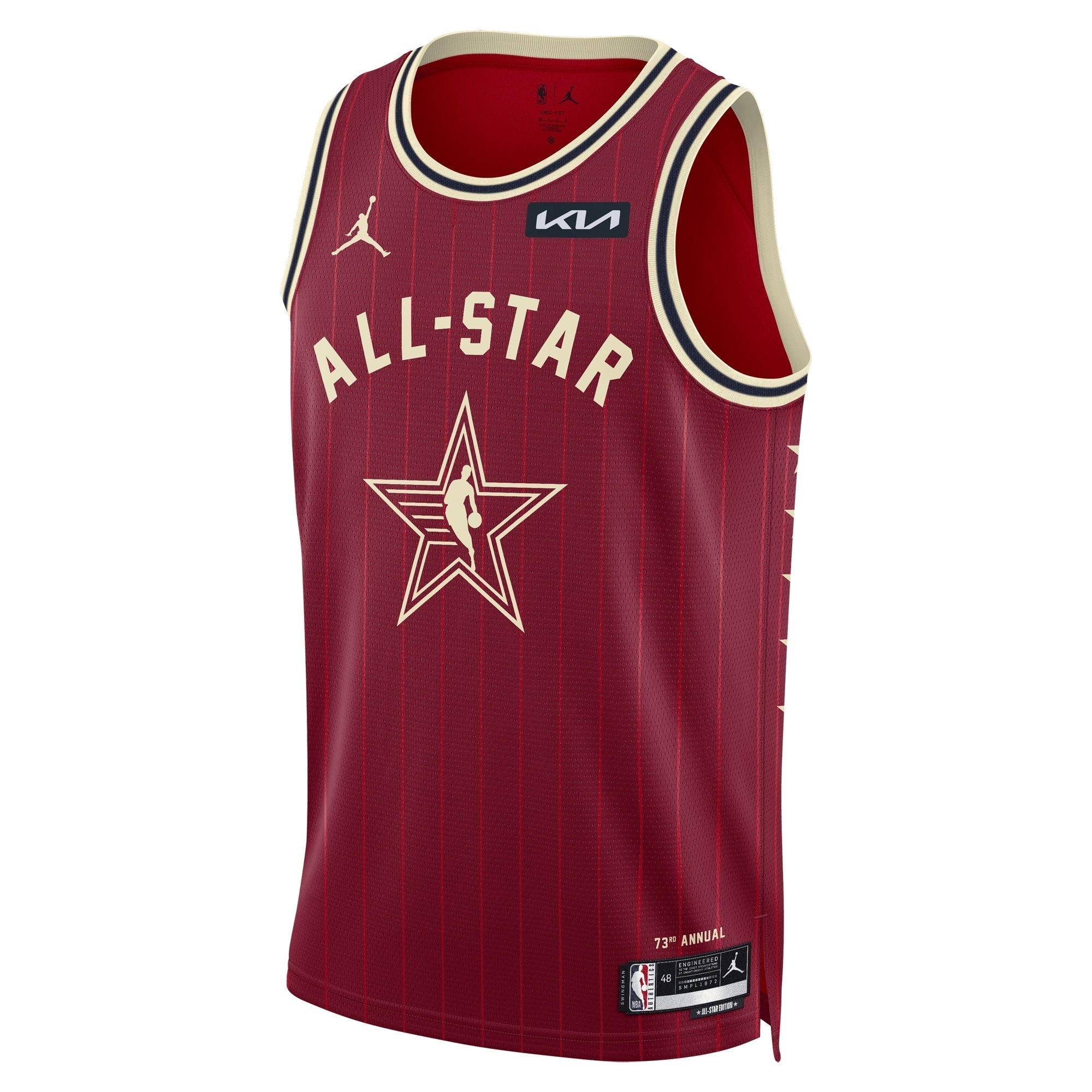 Alternative view of Jordan NBA Burgundy Jersey - Jordan NBA All-Star Burgundy Jersey