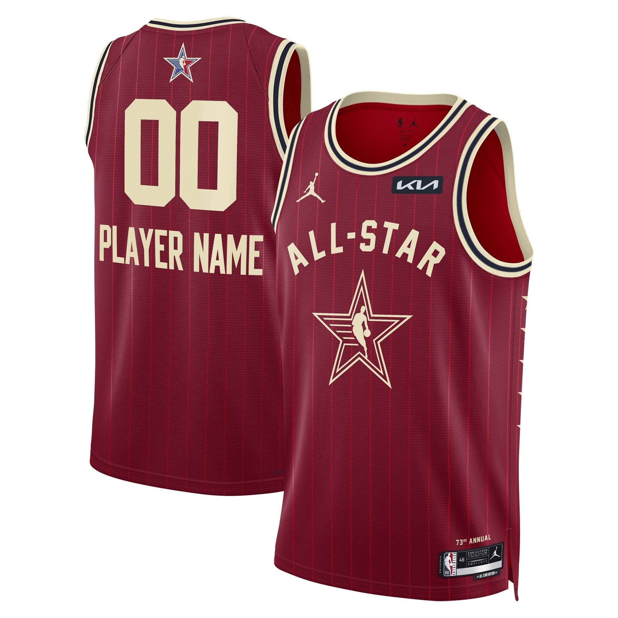 Jordan NBA Burgundy Jersey - Jordan NBA All-Star Burgundy Jersey