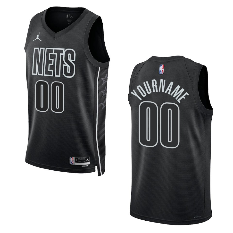 Jordan Nets Black Alternate Jersey - Custom NBA Edition