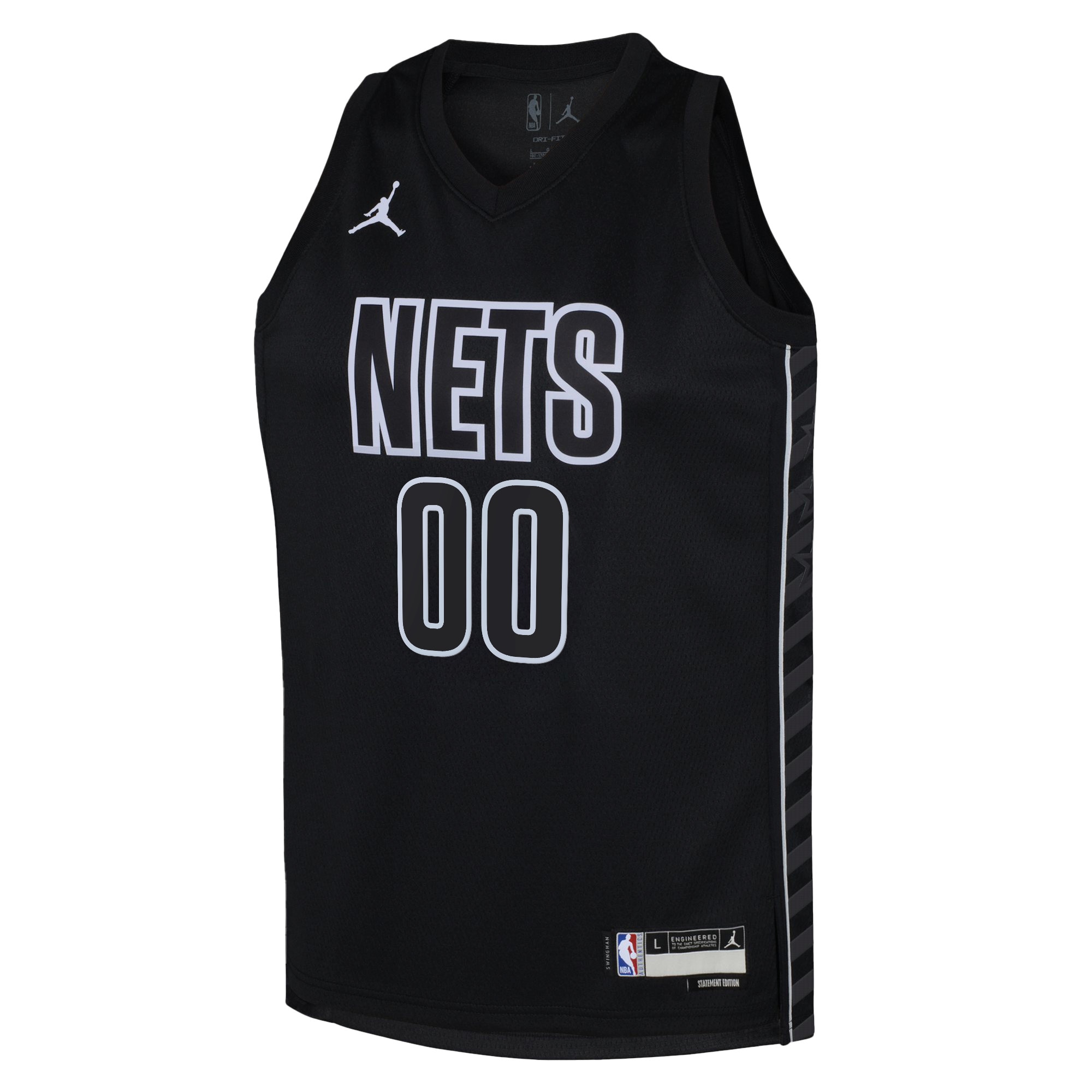 Alternative view of Jordan Nets Black Statement Jersey - Custom Name & Number