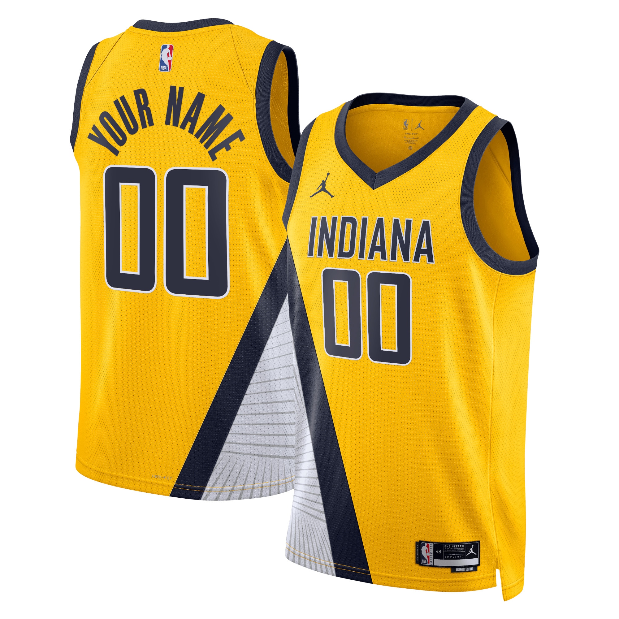 jordan Pacers Gold Custom Jersey - Jordan Indiana Pacers Gold Custom