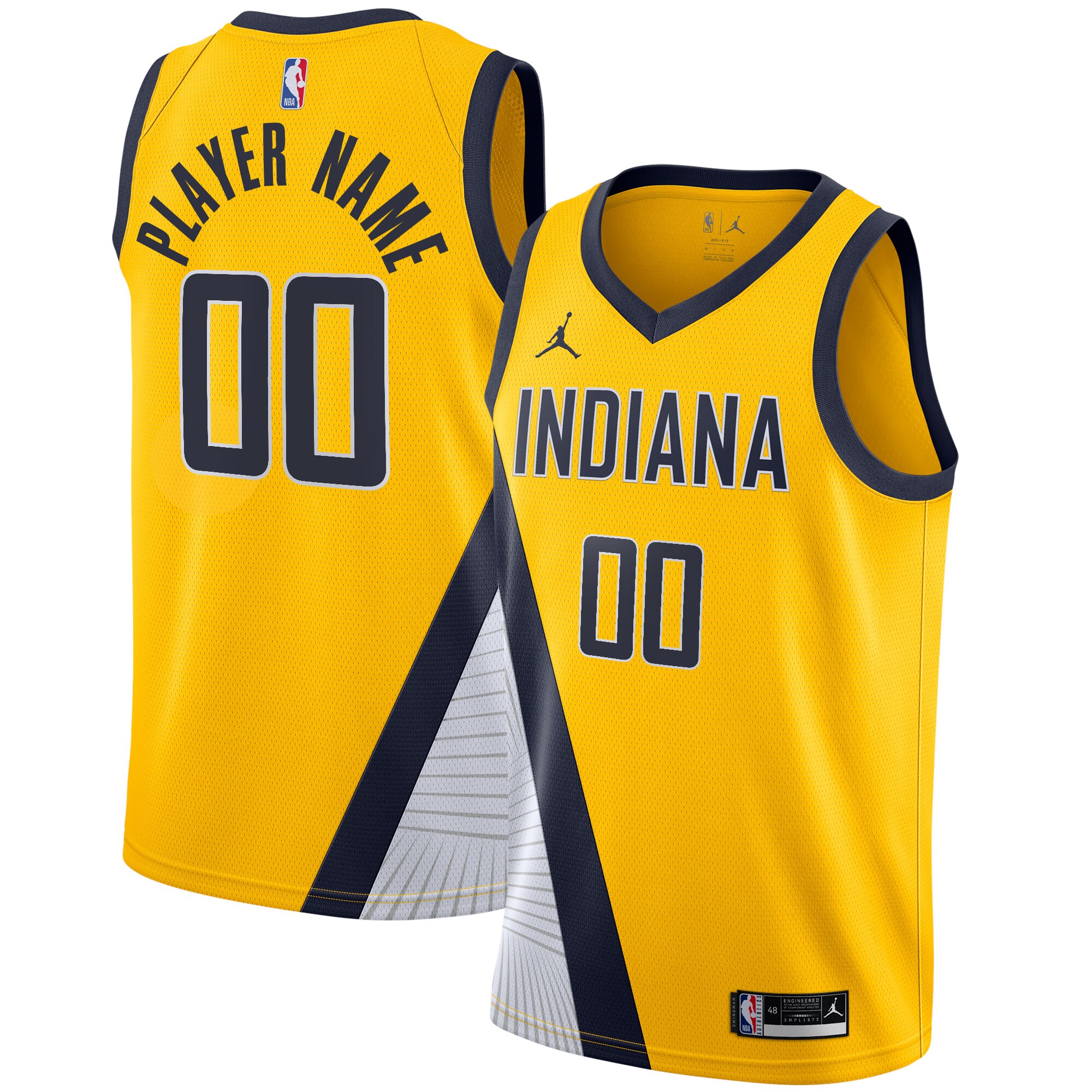 Jordan Pacers Gold Jersey - Custom Edition - Swingman