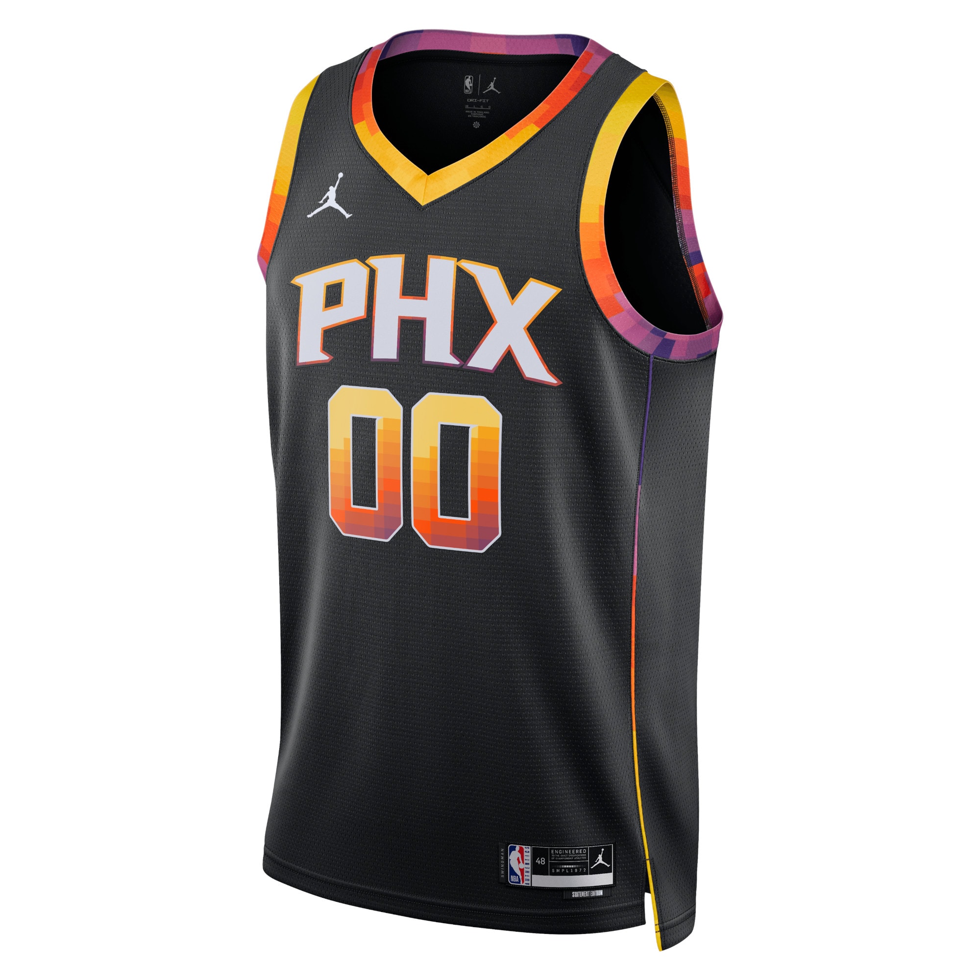 Alternative view of Jordan PHX Suns Black Jersey - Custom Edition