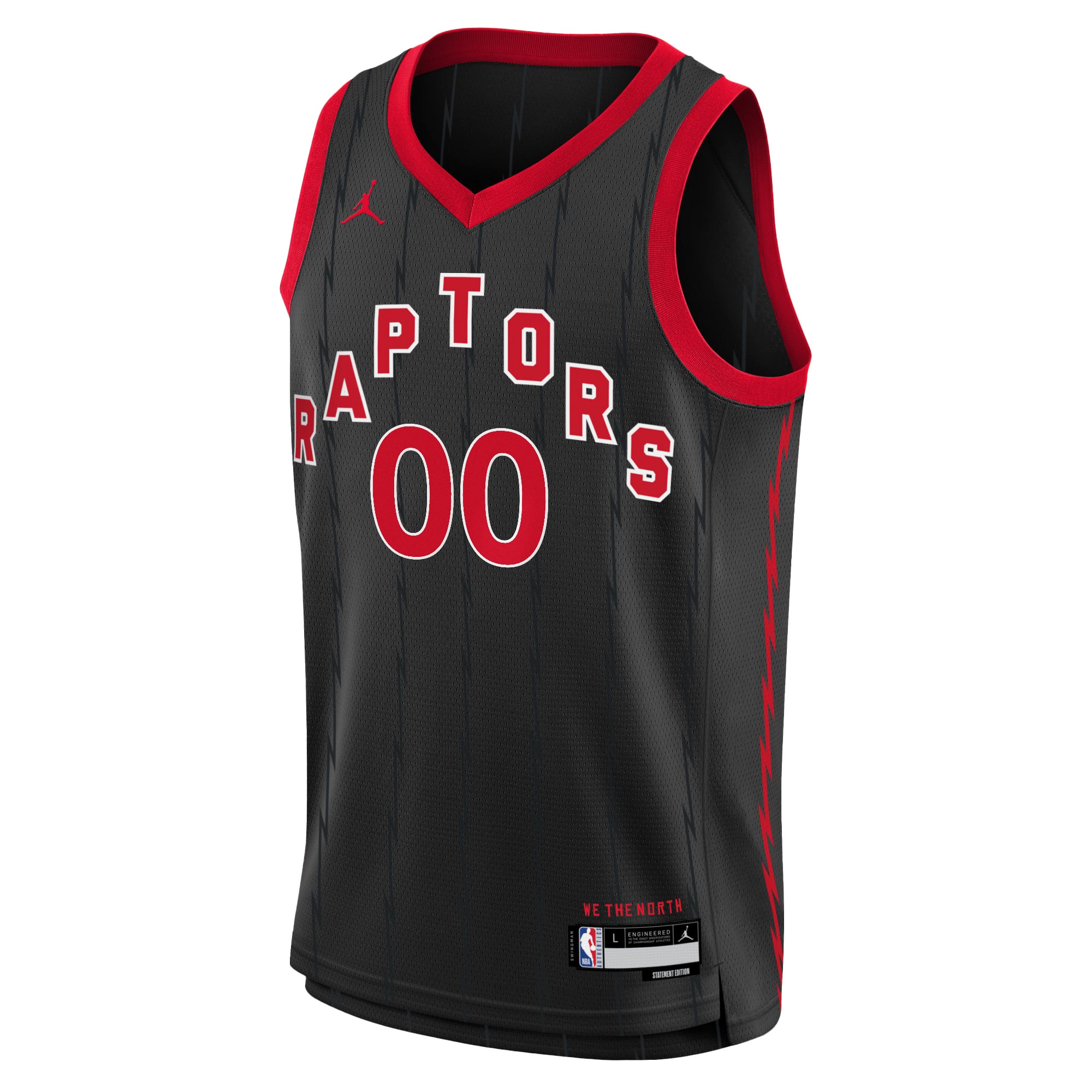 Alternative view of Jordan Raptors Black Statement Jersey - Custom Name & Number