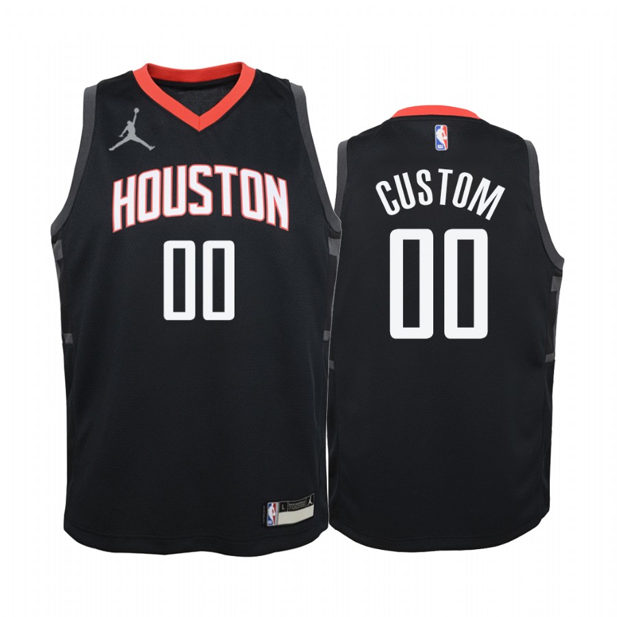 Jordan Rockets Black Custom Jersey houston - Jordan Houston Rockets