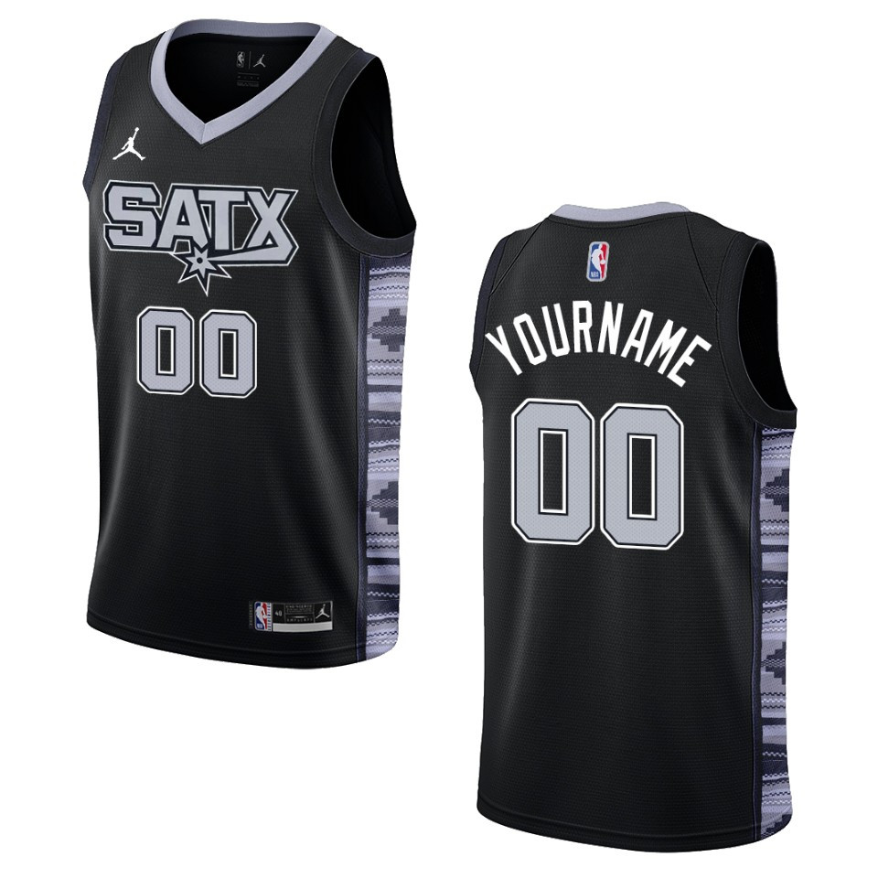 Jordan SATX Spurs Black Jersey - Custom Edition