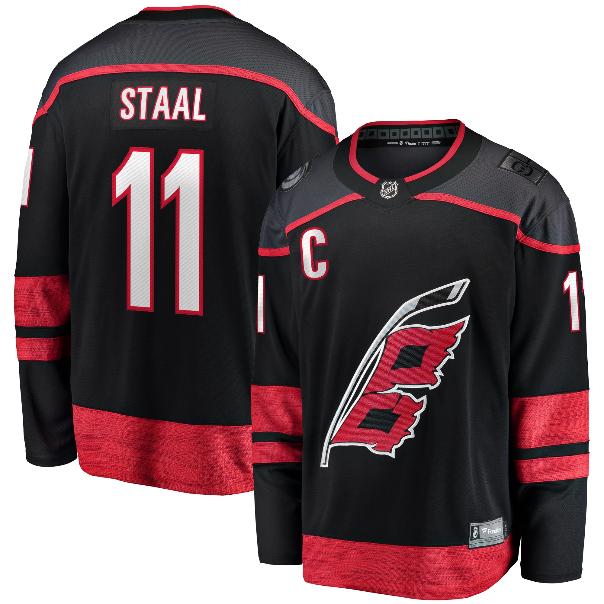Jordan Staal Carolina Hurricanes Fanatics Home Captain Patch Breakaway Player Jersey