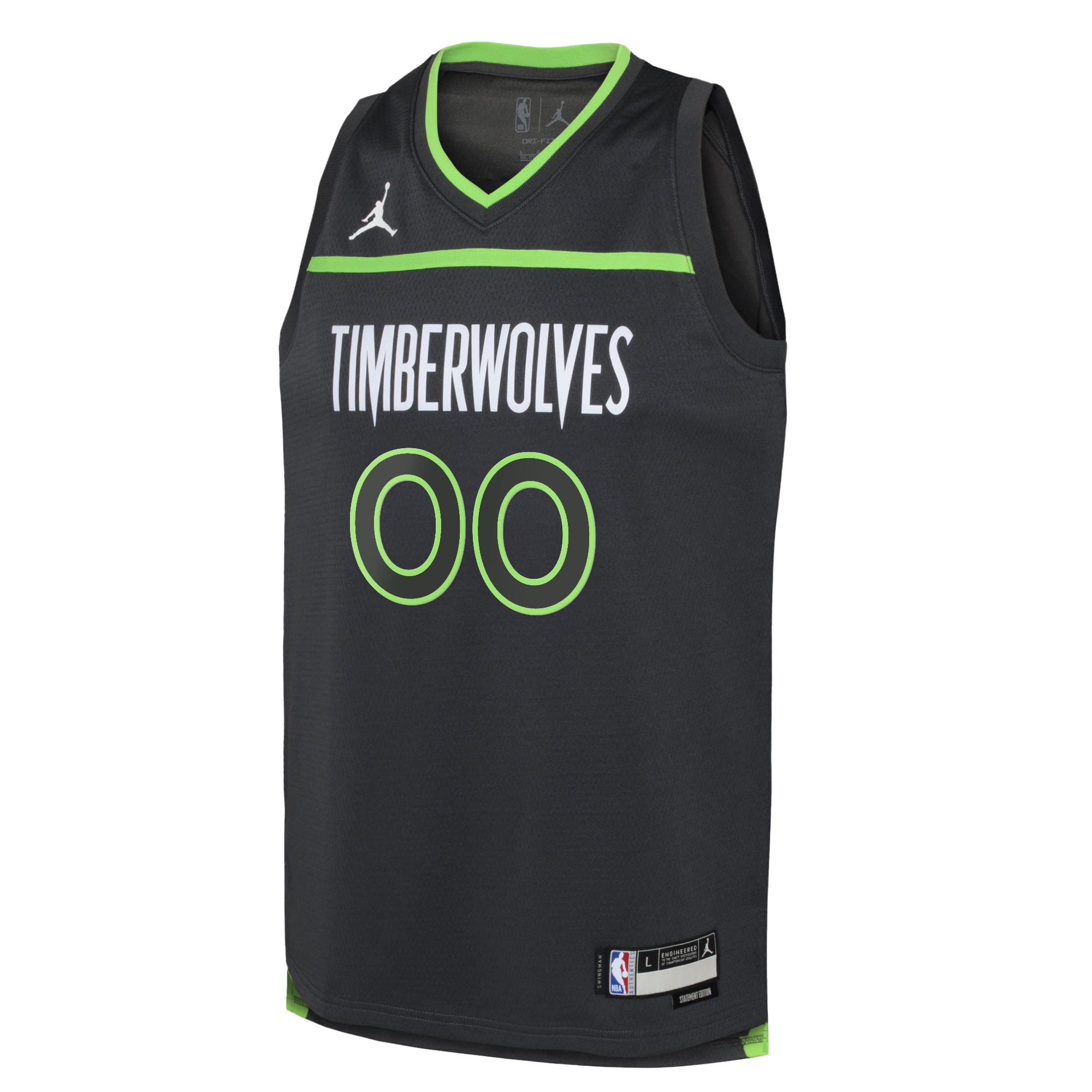 Alternative view of Jordan Timberwolves Gray Jersey - Custom Statement Edition