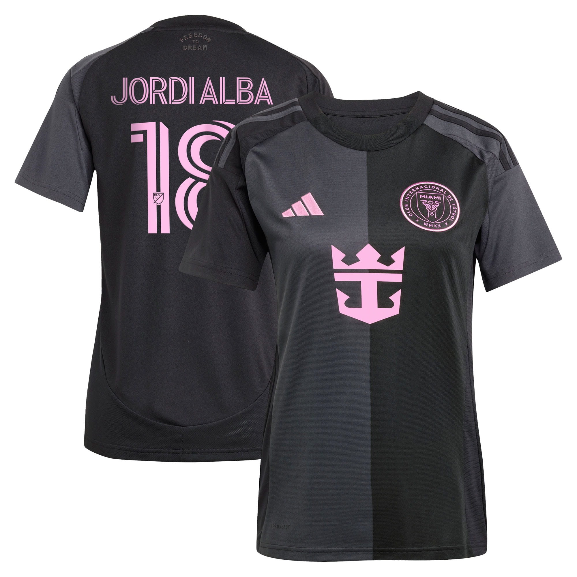 Jordi Alba Ramos Inter Miami CF Women's 2025 The Fortitude Kit Player Jersey - Black