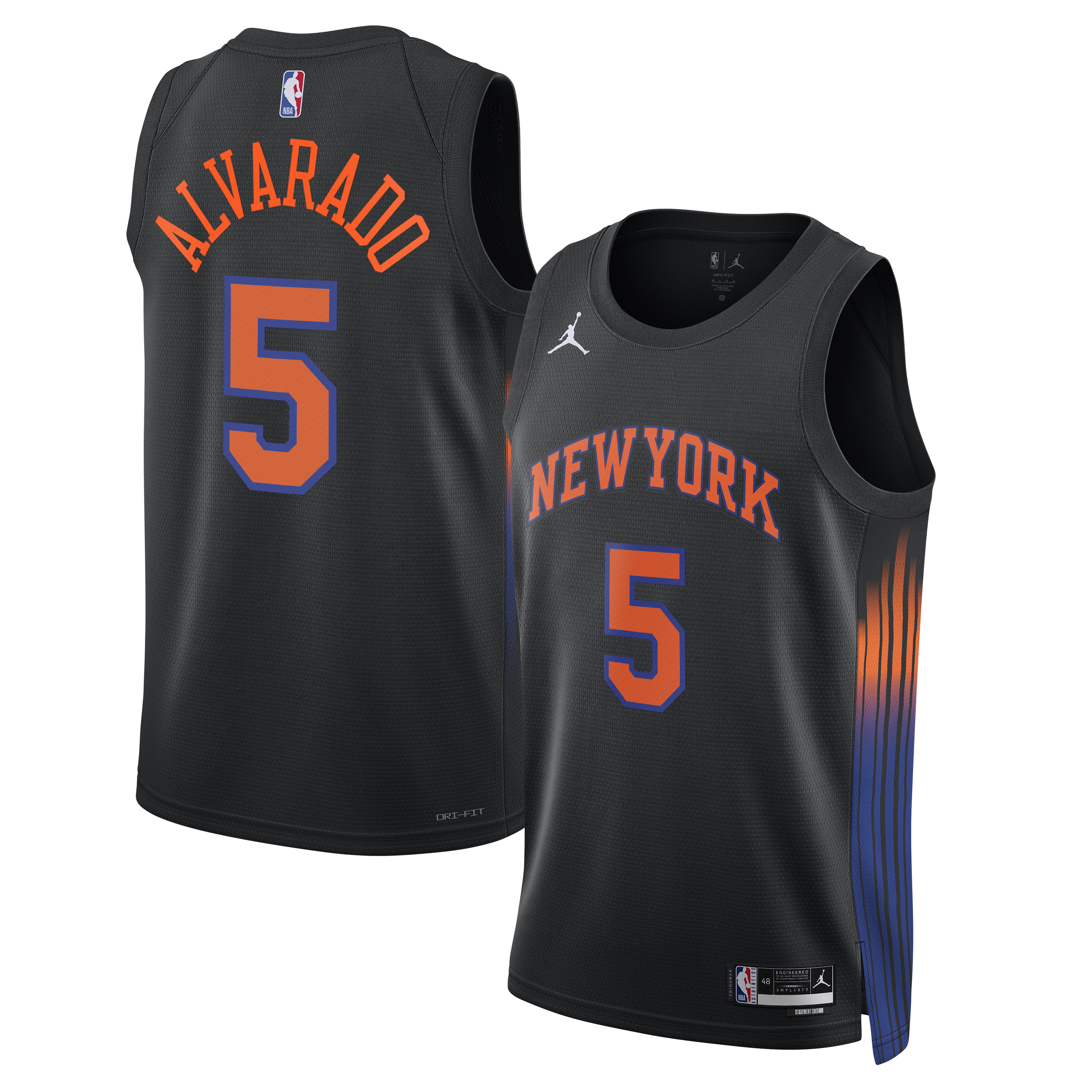 José Alvarado New York Knicks Jordan Brand Unisex Swingman Jersey - Statement Edition - Black
