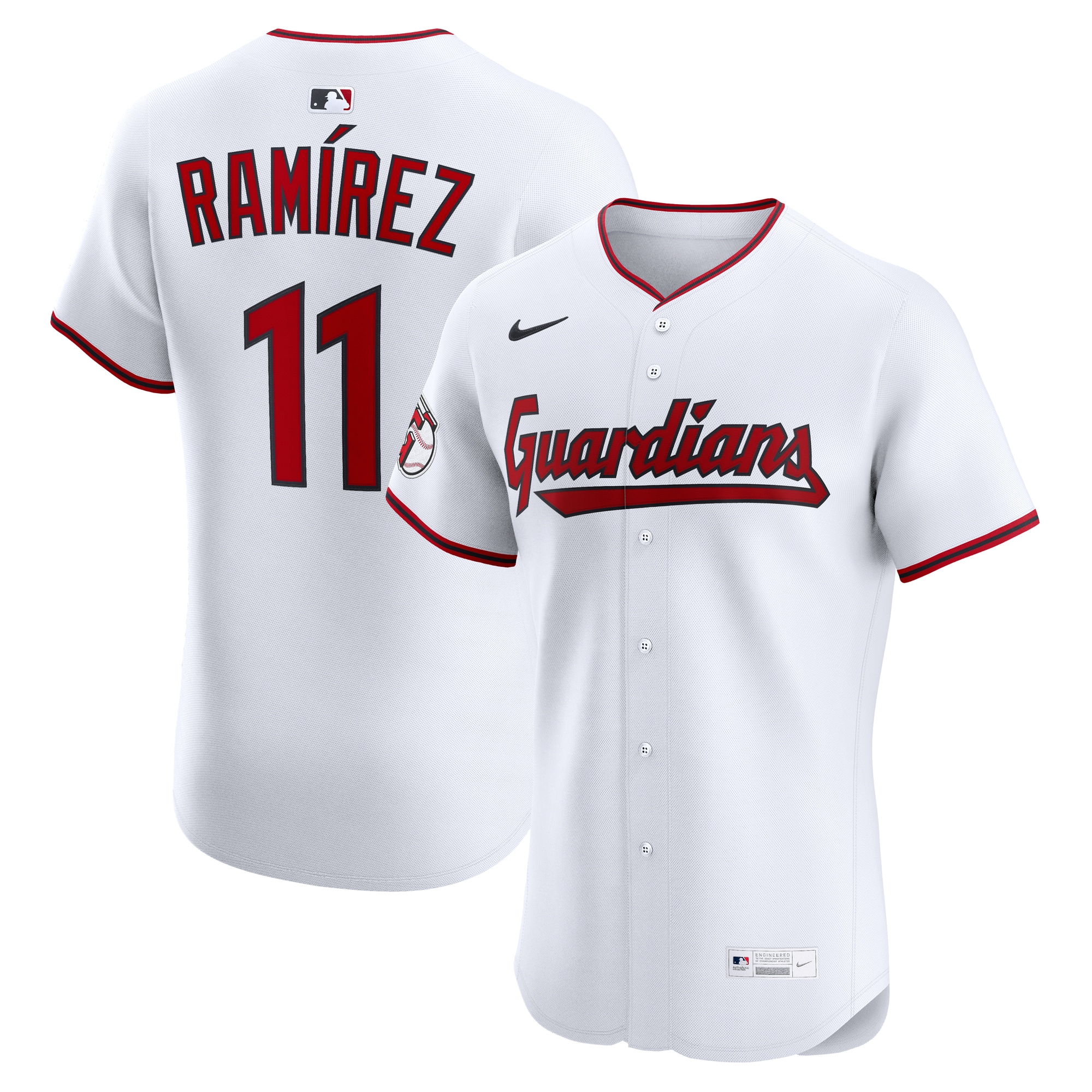 José Ramírez Cleveland Guardians Home Elite Jersey - White