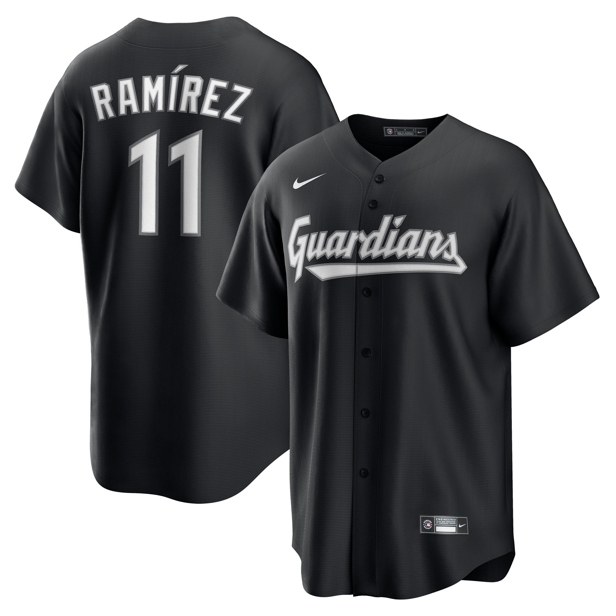 José Ramírez Cleveland Guardians Player Jersey - Black