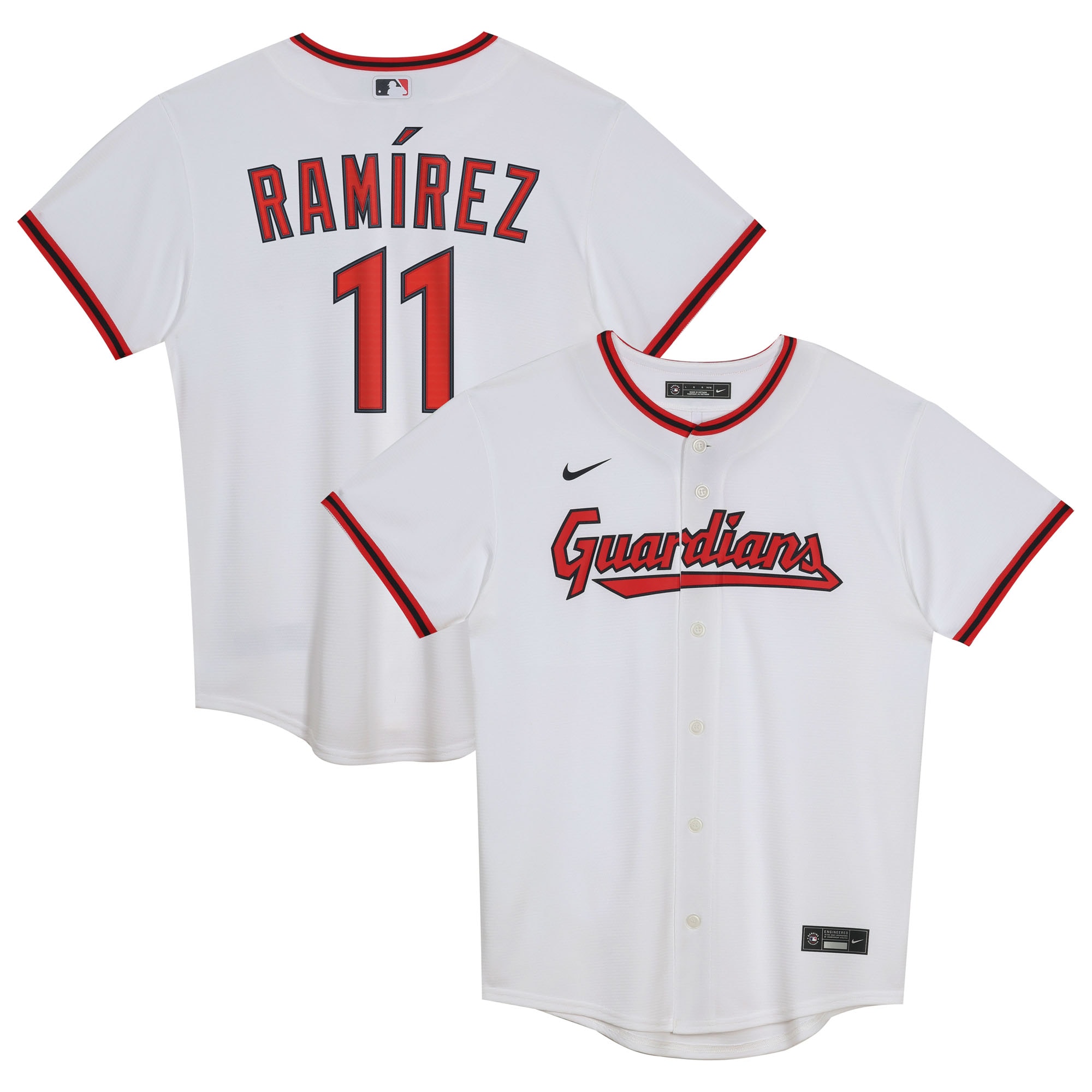 José Ramírez Cleveland Guardians Preschool Home Player Jersey - White