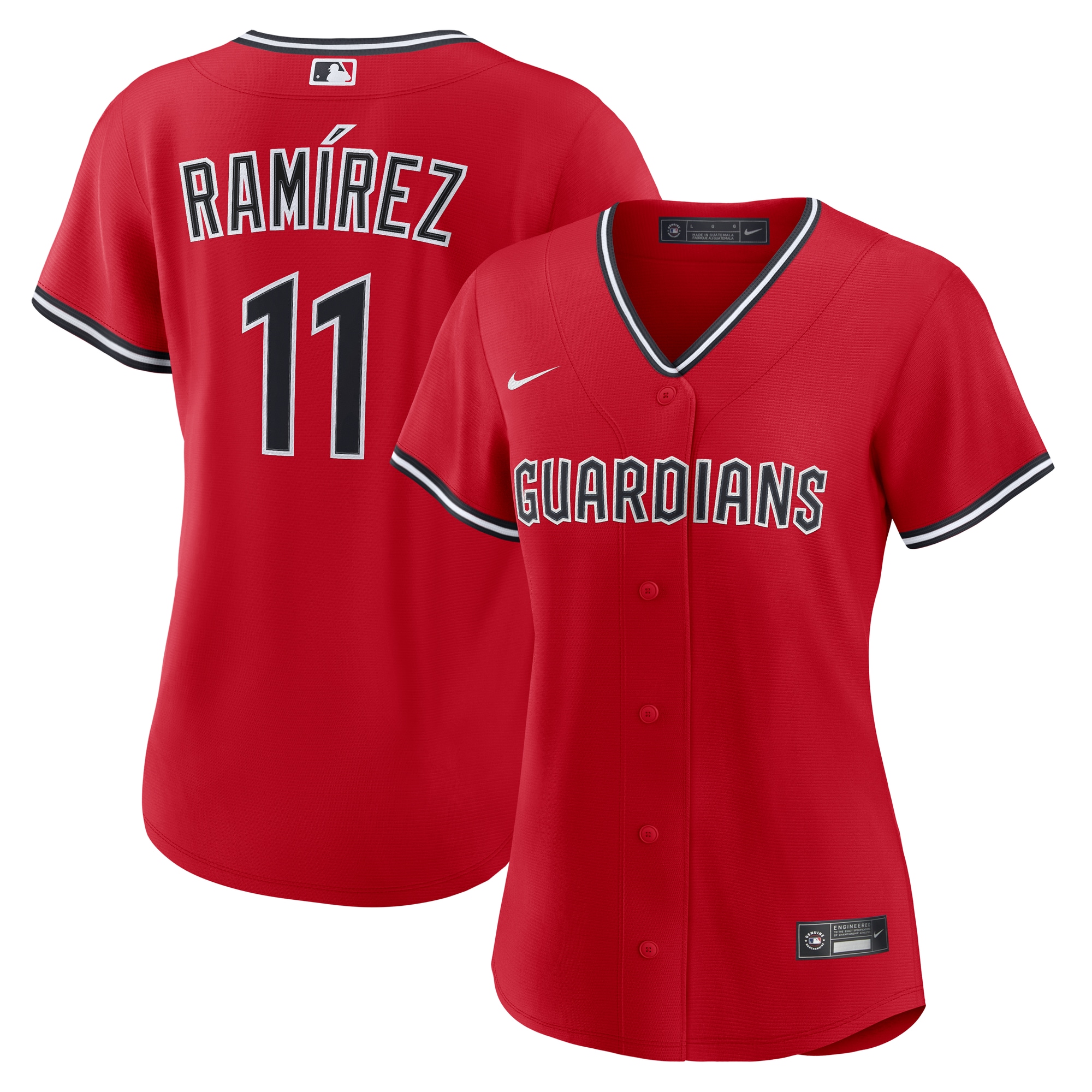 José Ramírez Cleveland Guardians Women's Alternate 2 Jersey - Red