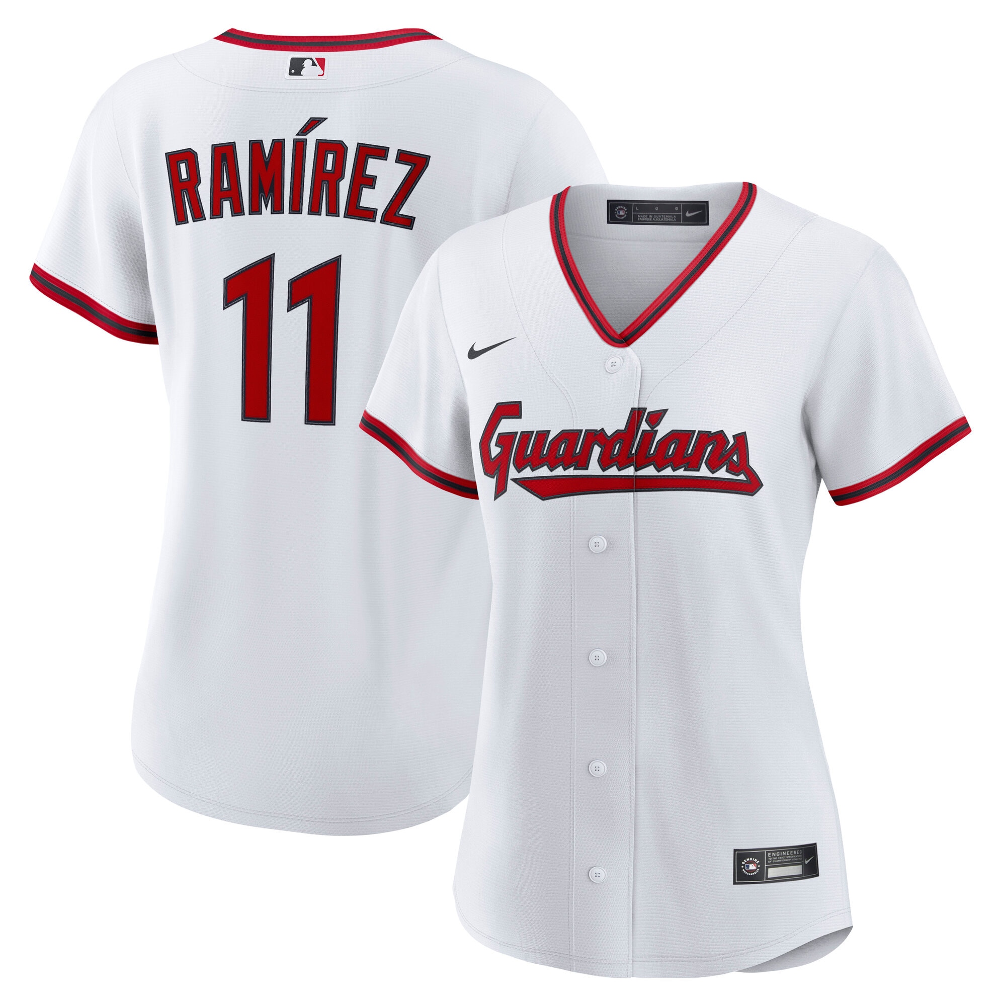 José Ramírez Cleveland Guardians Women's Home Jersey - White