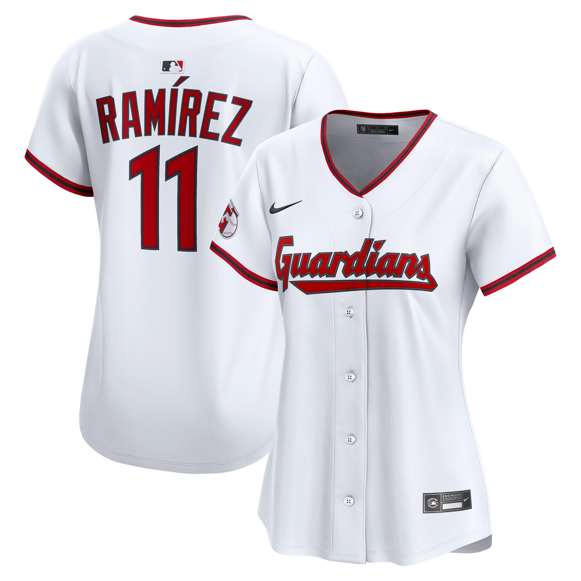 José Ramírez Cleveland Guardians Women's Home Limited Player Jersey - White