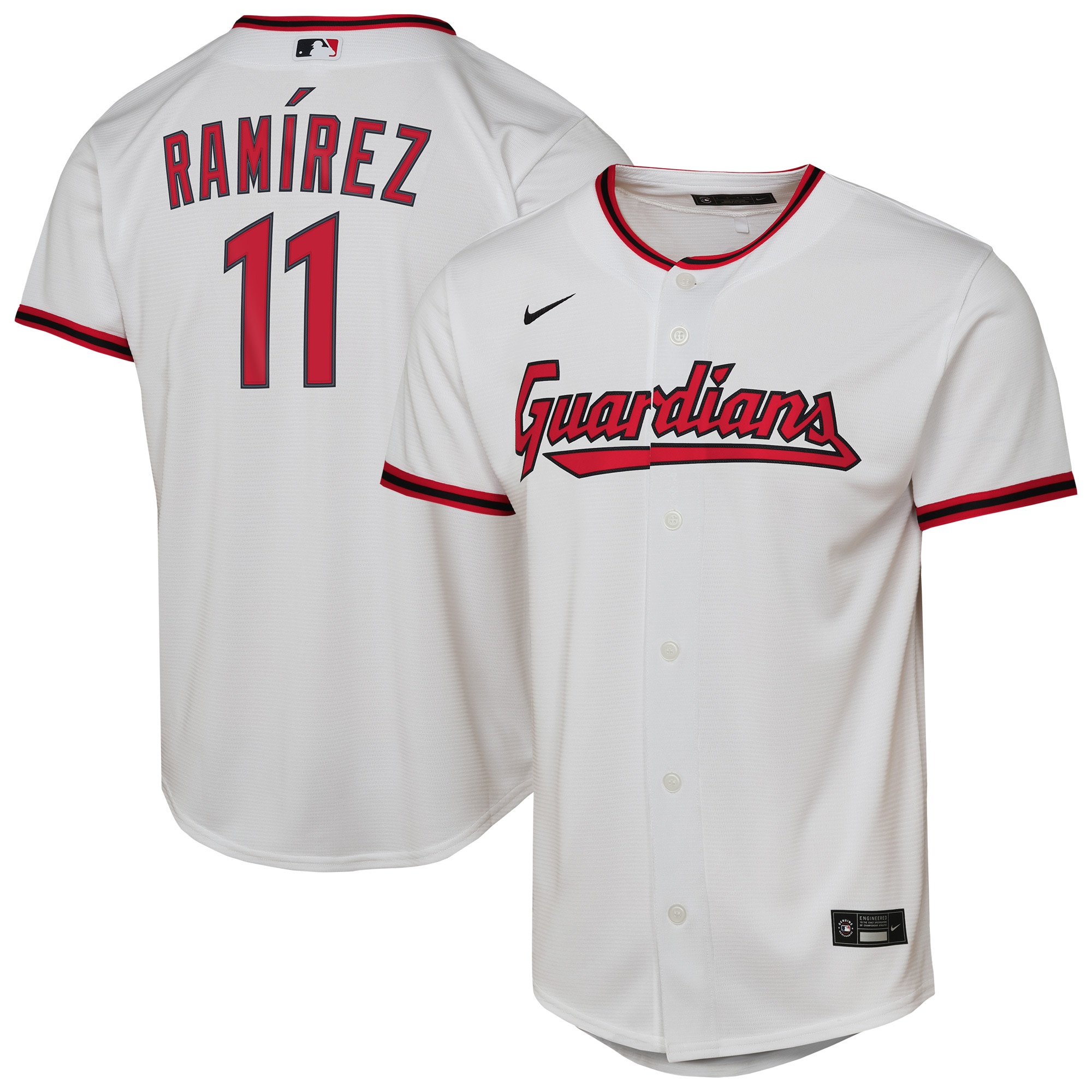 José Ramírez Cleveland Guardians Youth Home Player Jersey - White