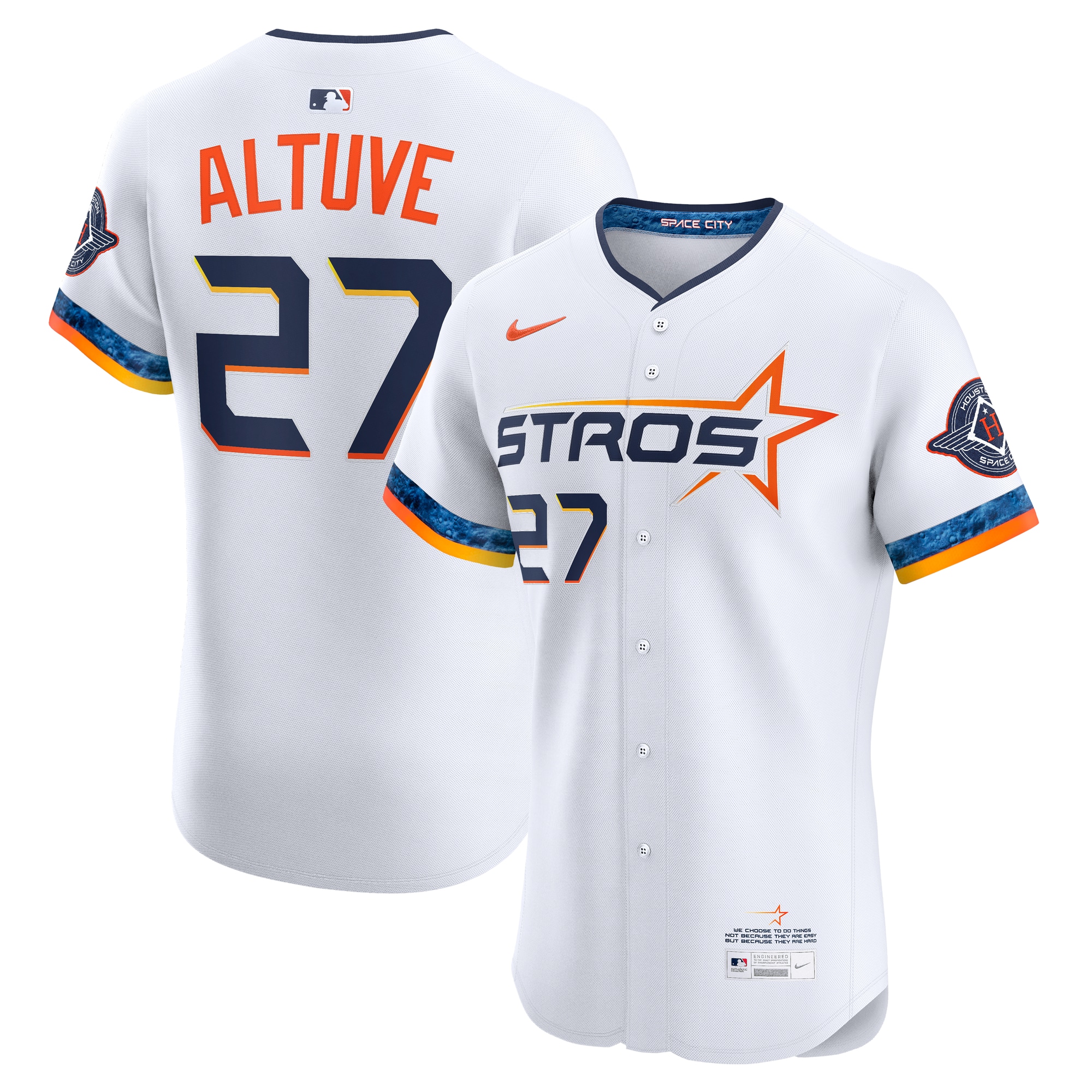 Jose Altuve Houston Astros 2025 City Connect Elite Player Jersey - White