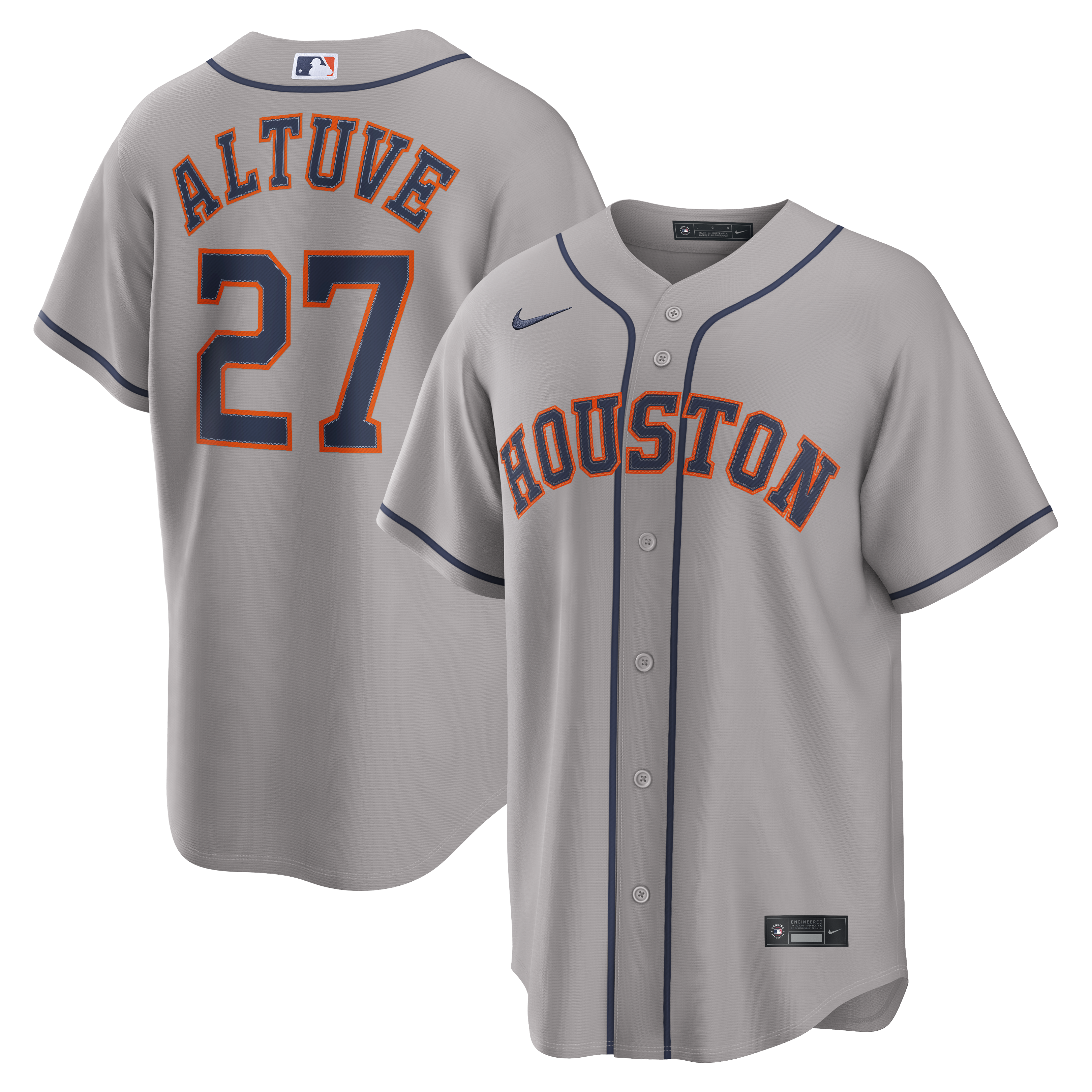Jose Altuve Houston Astros Road Jersey - Gray