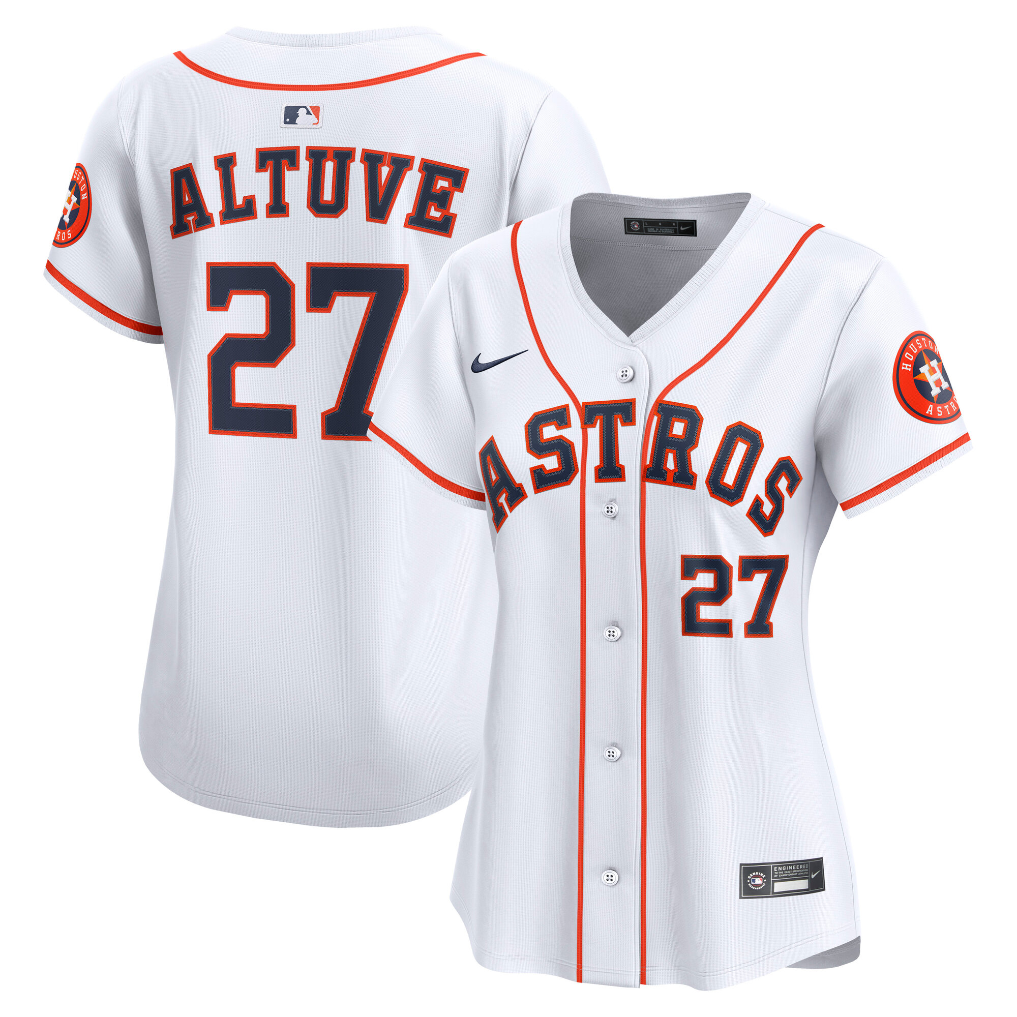 Jose Altuve Houston Astros Women's Home Limited Player Jersey - White