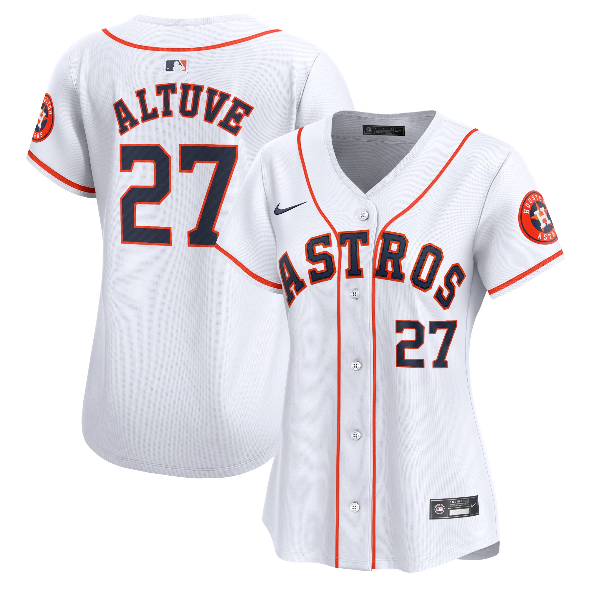 Jose Altuve Houston Astros Women's Home Limited Player Jersey - White