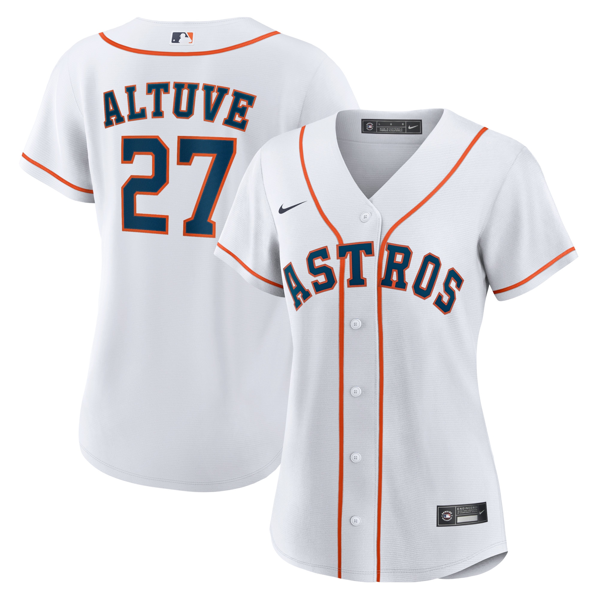 Jose Altuve Houston Astros Women's Home Player Jersey - White