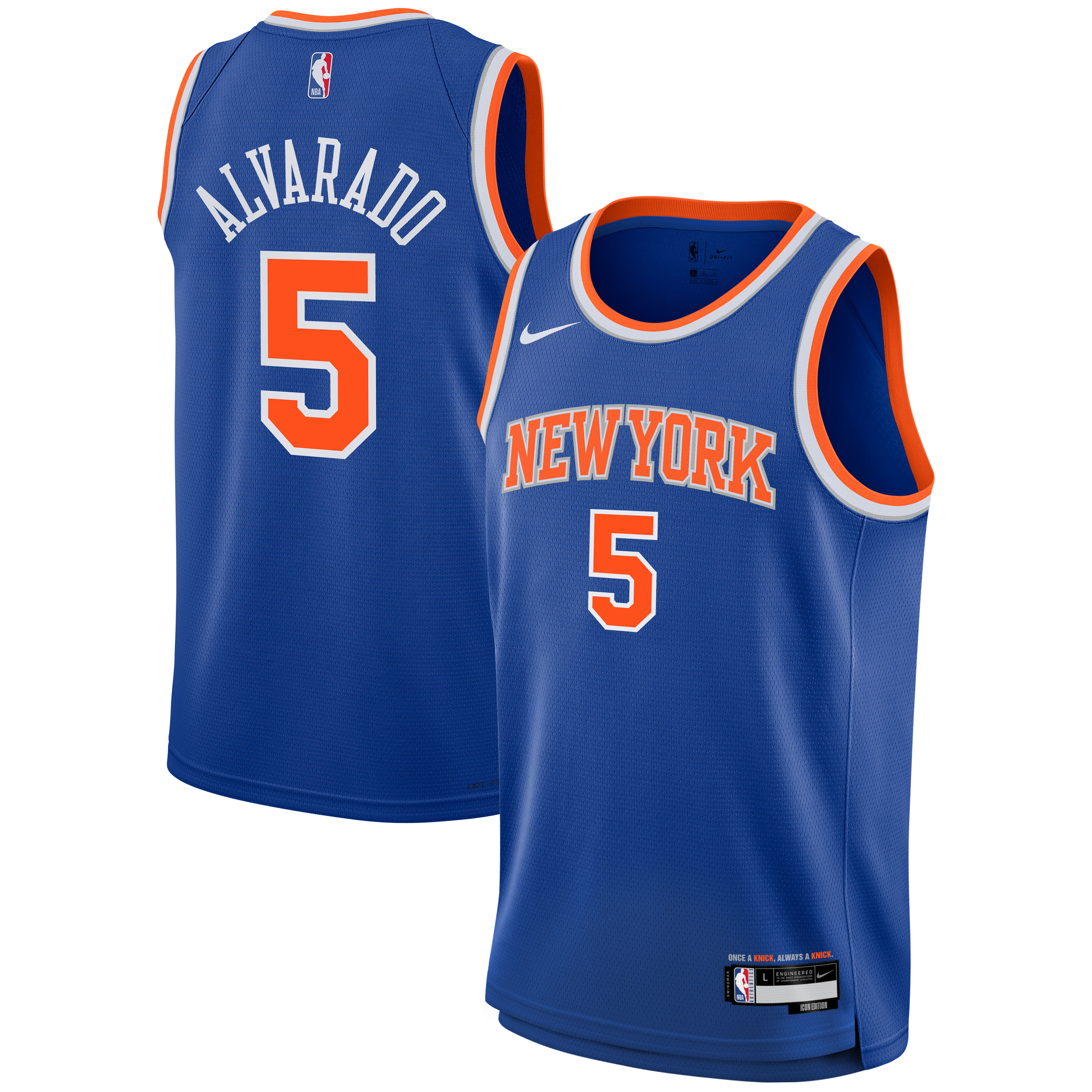 Jose Alvarado New York Knicks Youth Swingman Jersey - Icon Edition - Blue