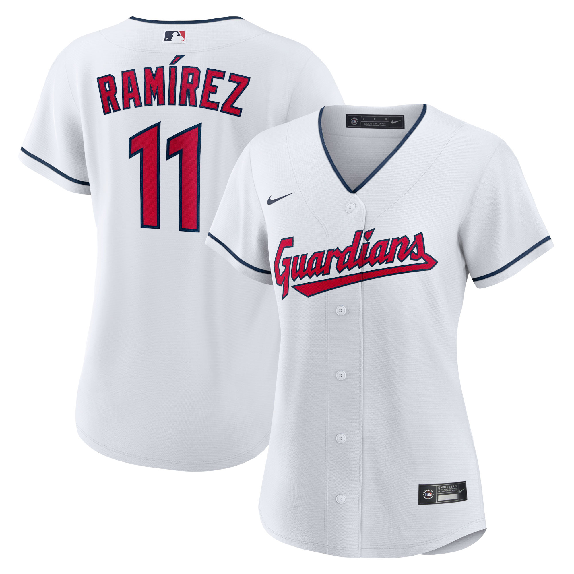 Jose Ramirez Cleveland Guardians Women's Home Player Jersey - White