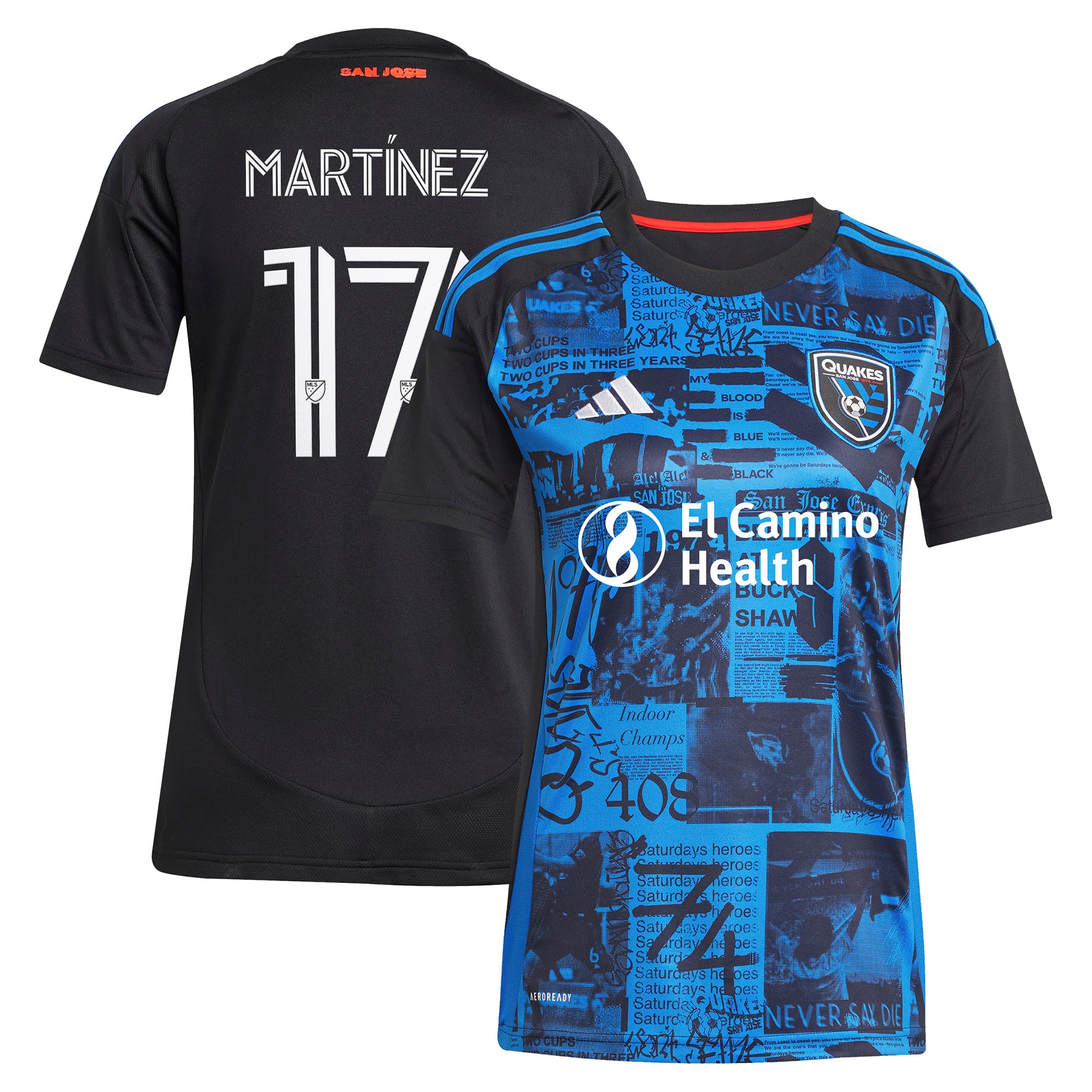 Josef Martinez San Jose Earthquakes Women's 2025 Headliner Player Jersey - Black
