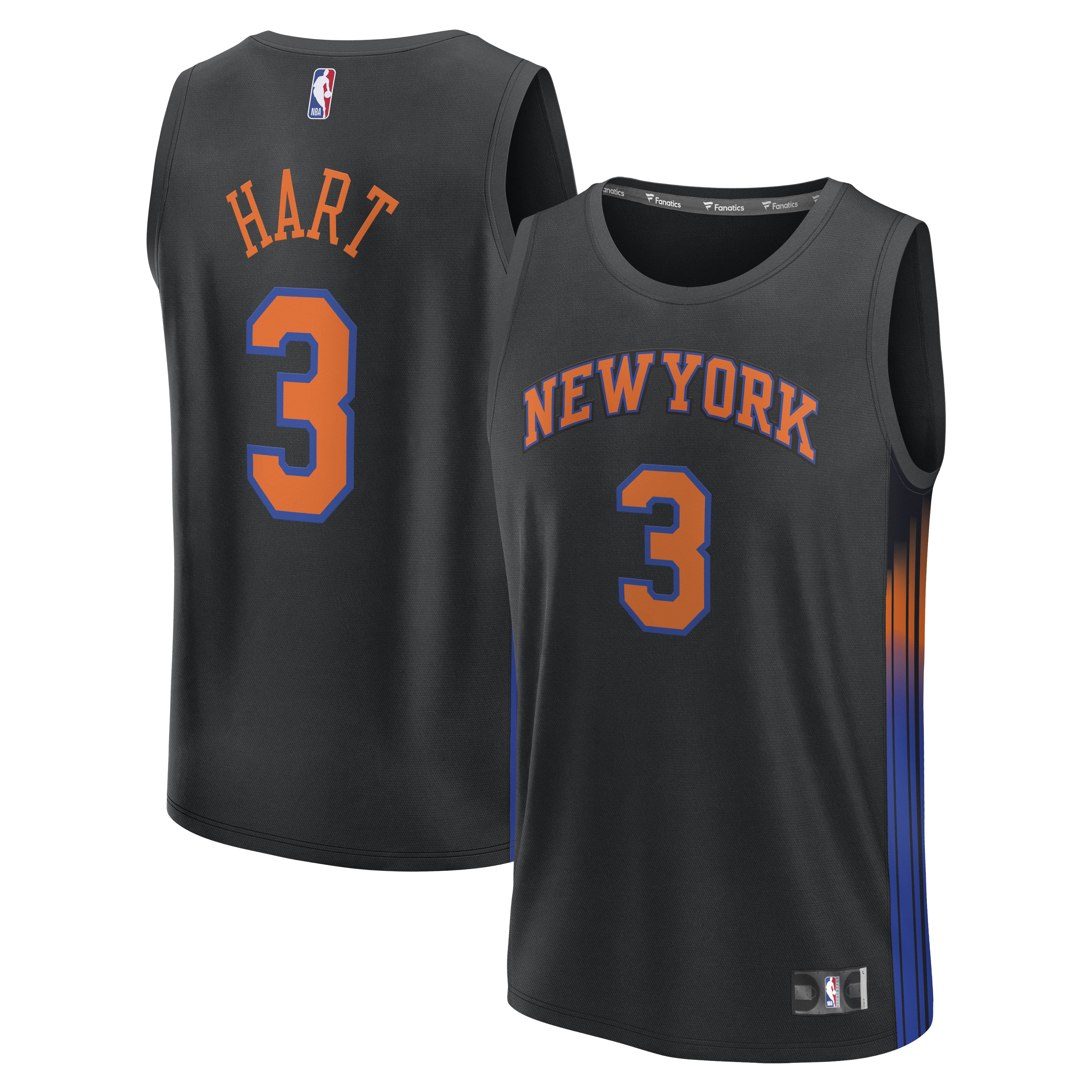 Josh Hart New York Knicks Fanatics Fast Break Jersey - Statement Edition - Black