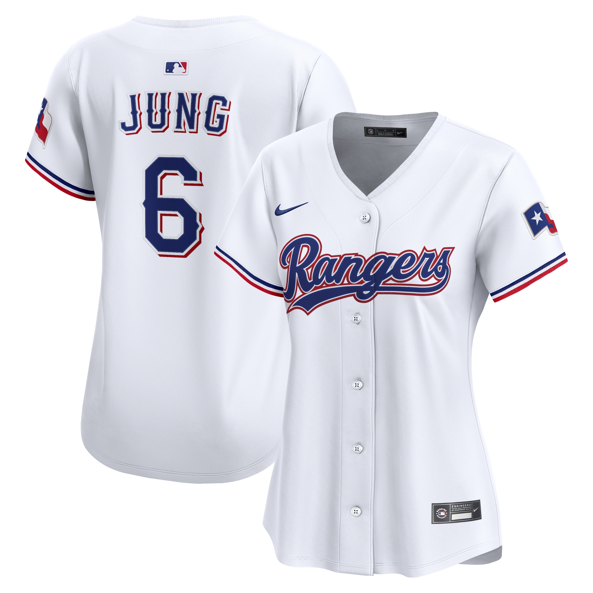 Josh Jung Texas Rangers Women's Home Limited Player Jersey - White